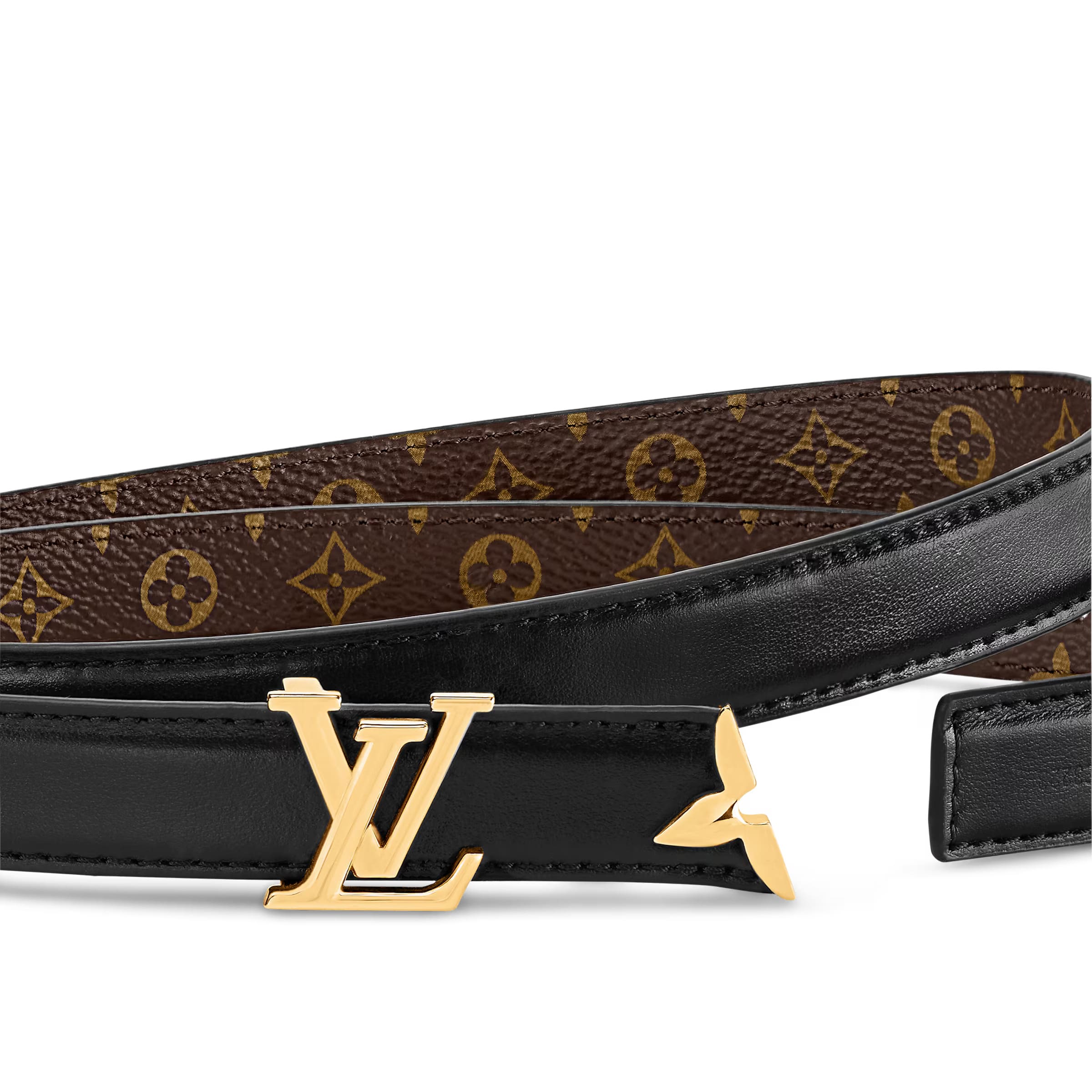 Dây nịt Louis Vuitton Pretty LV 20mm Reversible Belt Black 2