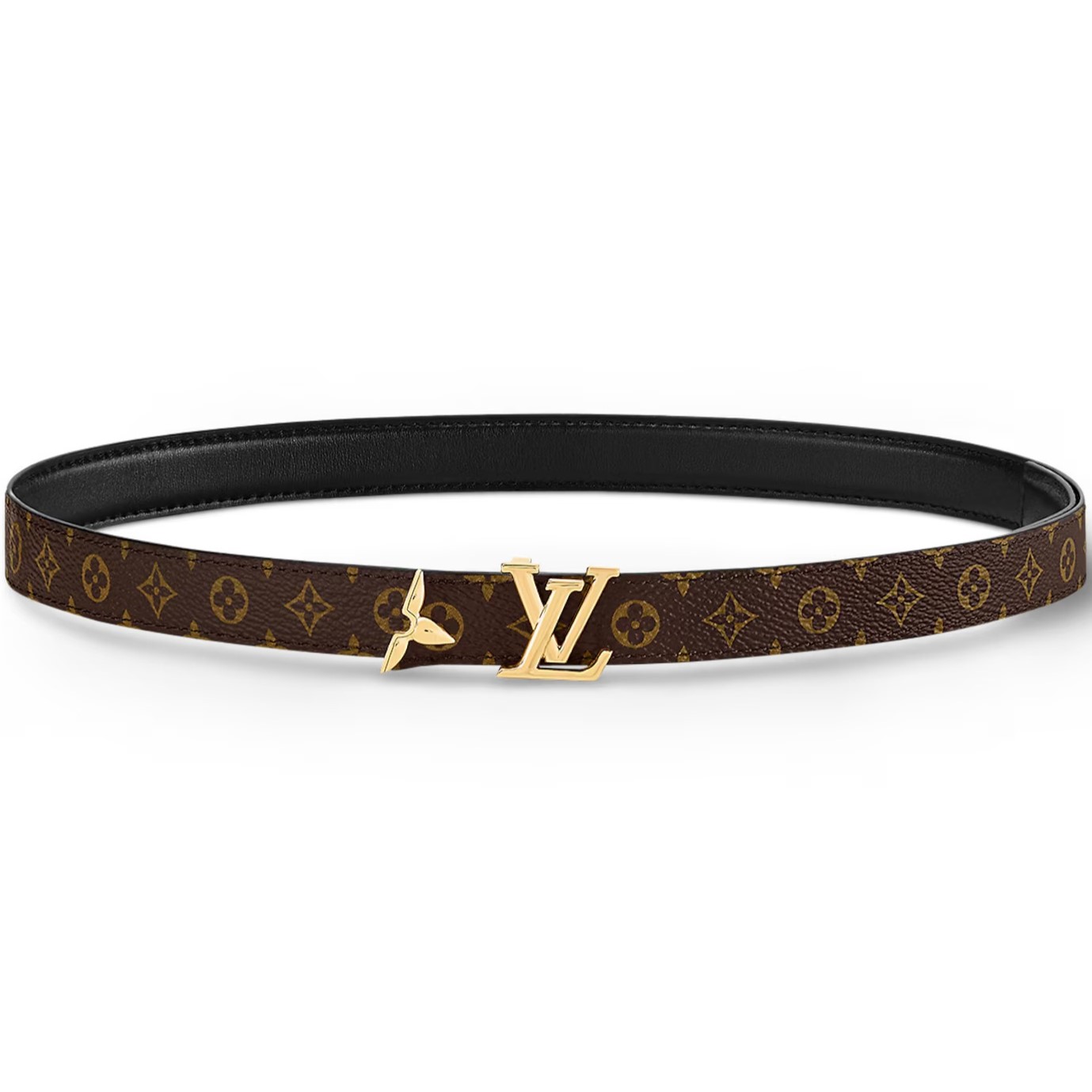 Dây nịt Louis Vuitton Pretty LV 20mm Reversible Belt Black 4