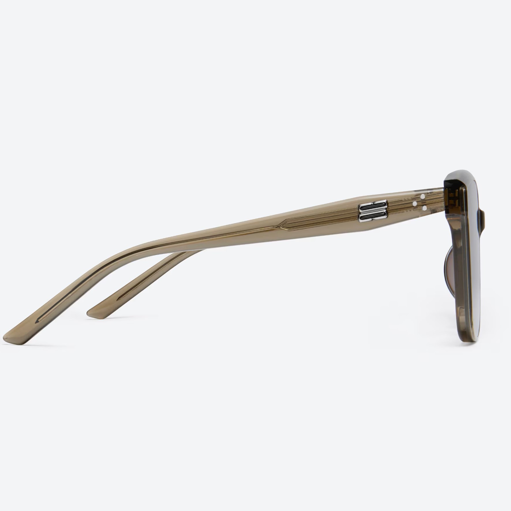 Kính mát Gentle Monster Dear KC6 Brown Lenses Square Shape Translucent Khaki Acetate Frame 3