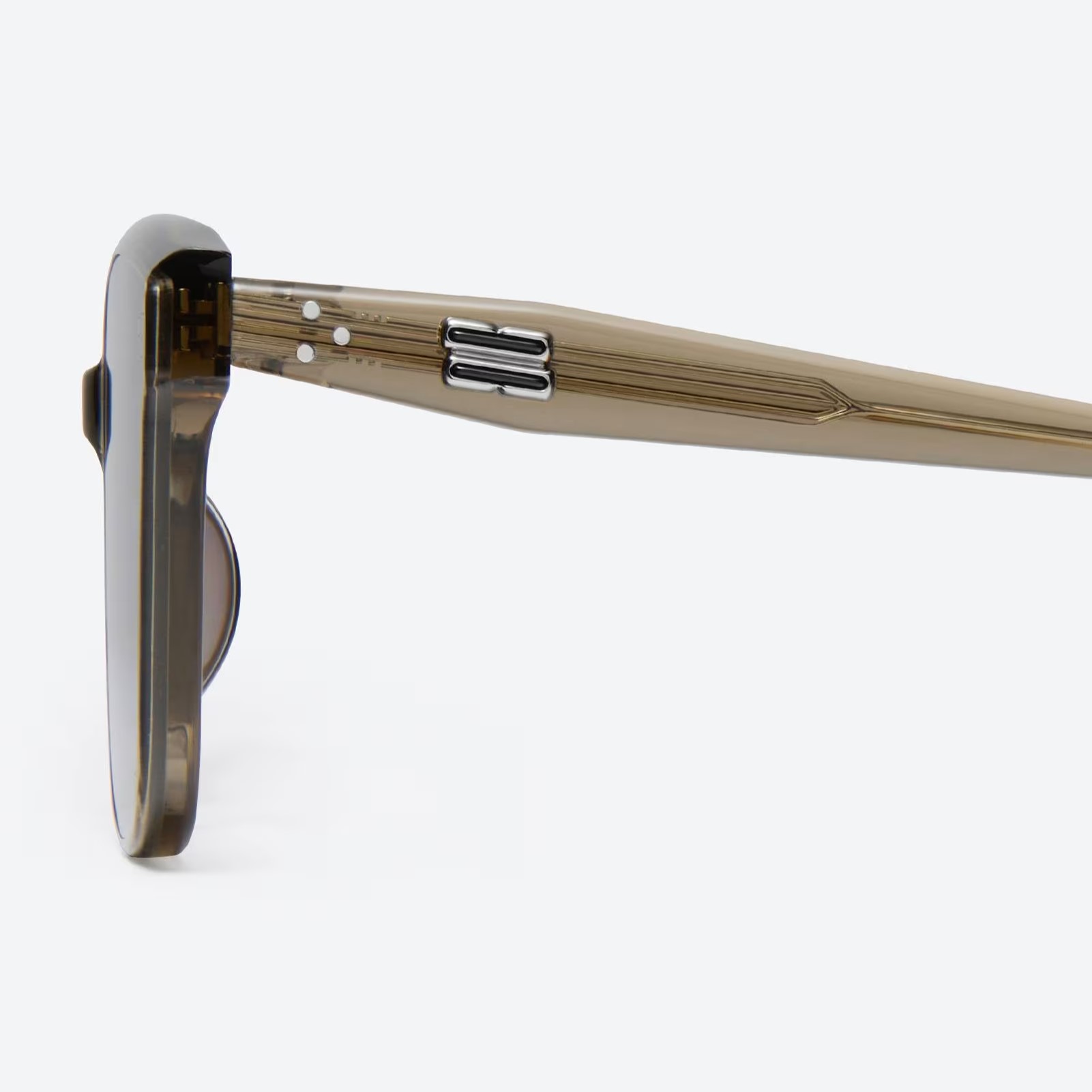 Kính mát Gentle Monster Dear KC6 Brown Lenses Square Shape Translucent Khaki Acetate Frame 8