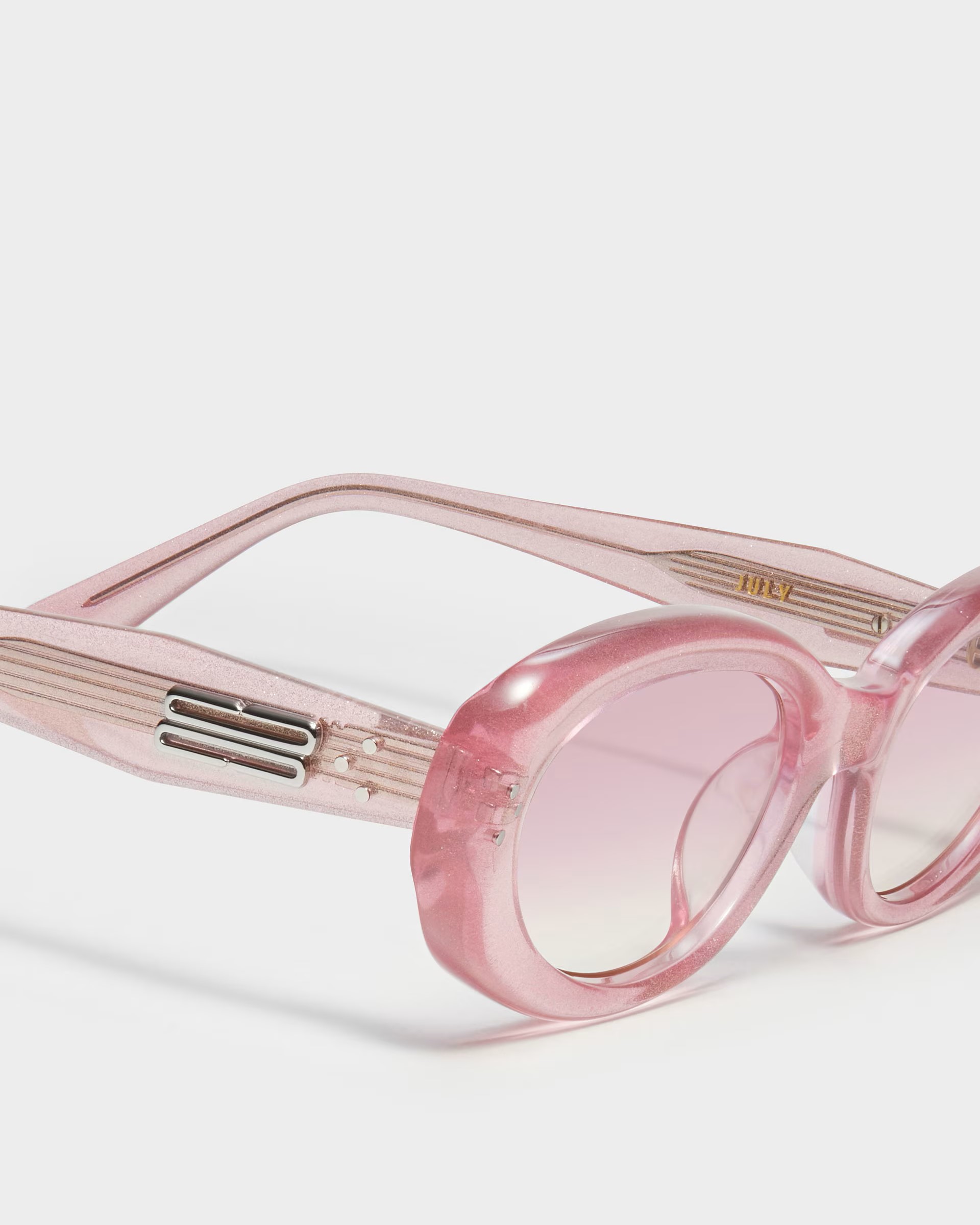 Kính mát Gentle Monster July PC6 Graduated Violet Lenses Pink Glitter Acetate Frame 6
