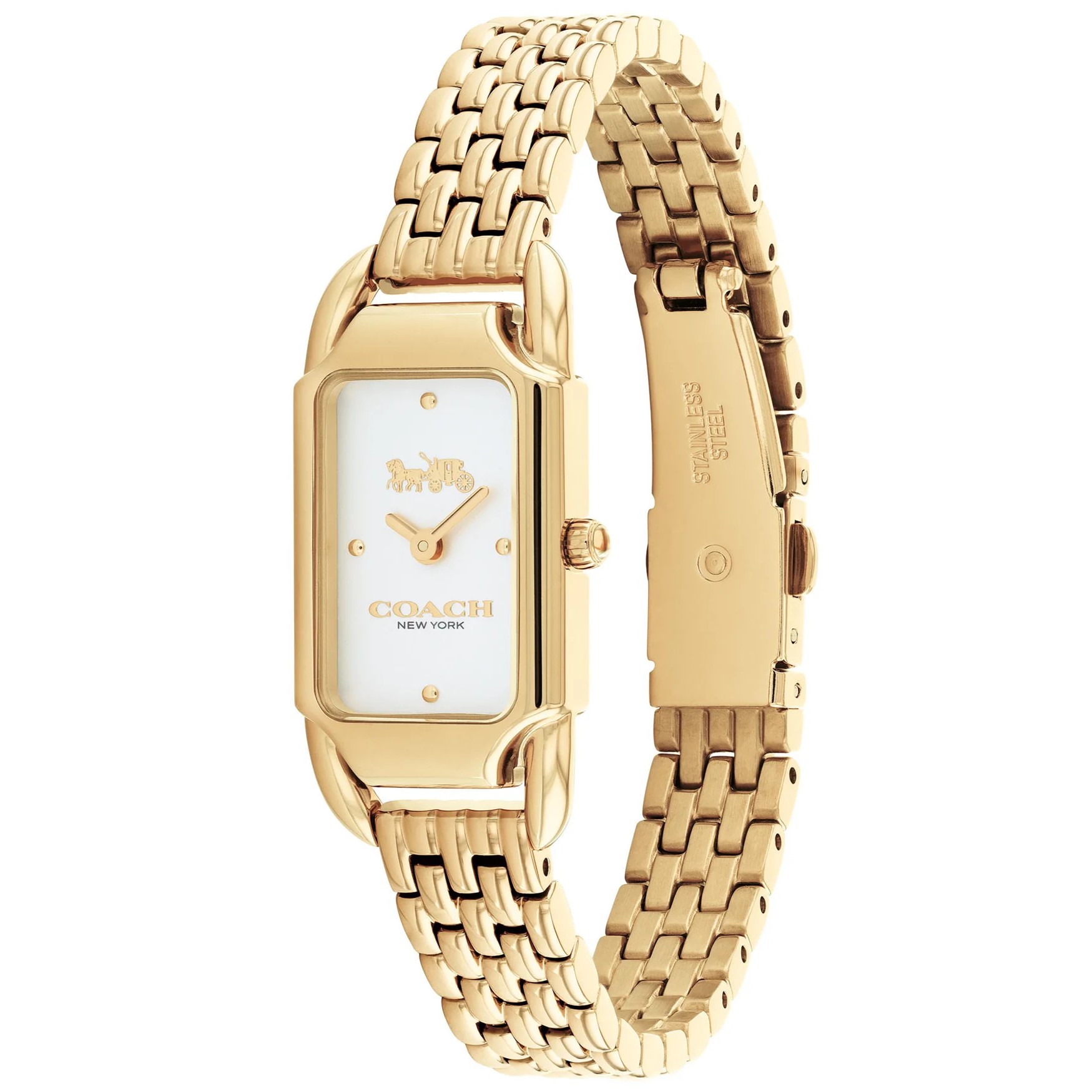 ĐỒNG HỒ ĐEO TAY NỮ COACH CADIE GOLD STAINLESS STEEL WHITE DIAL WOMENS WATCH 14504036 5