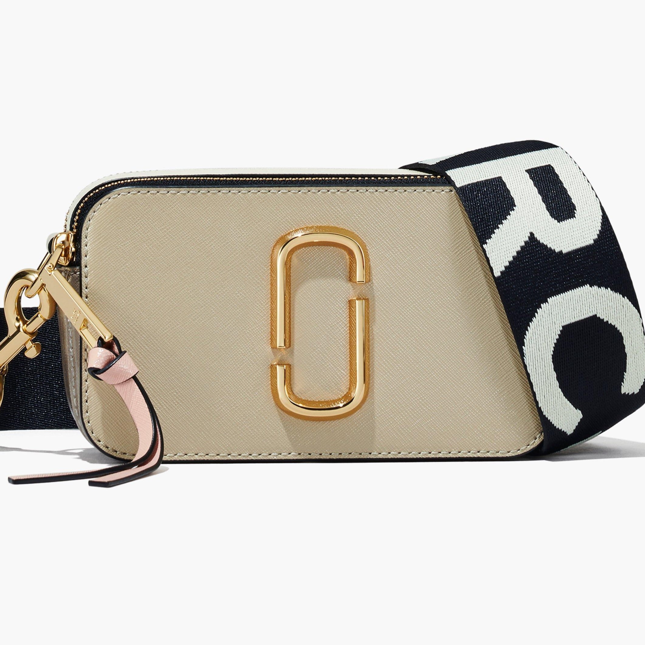Túi nữ Marc Jacobs màu nâu kem The Snapshot Crossbody Bag In Khaki Multi 2S3HCR500H03 1