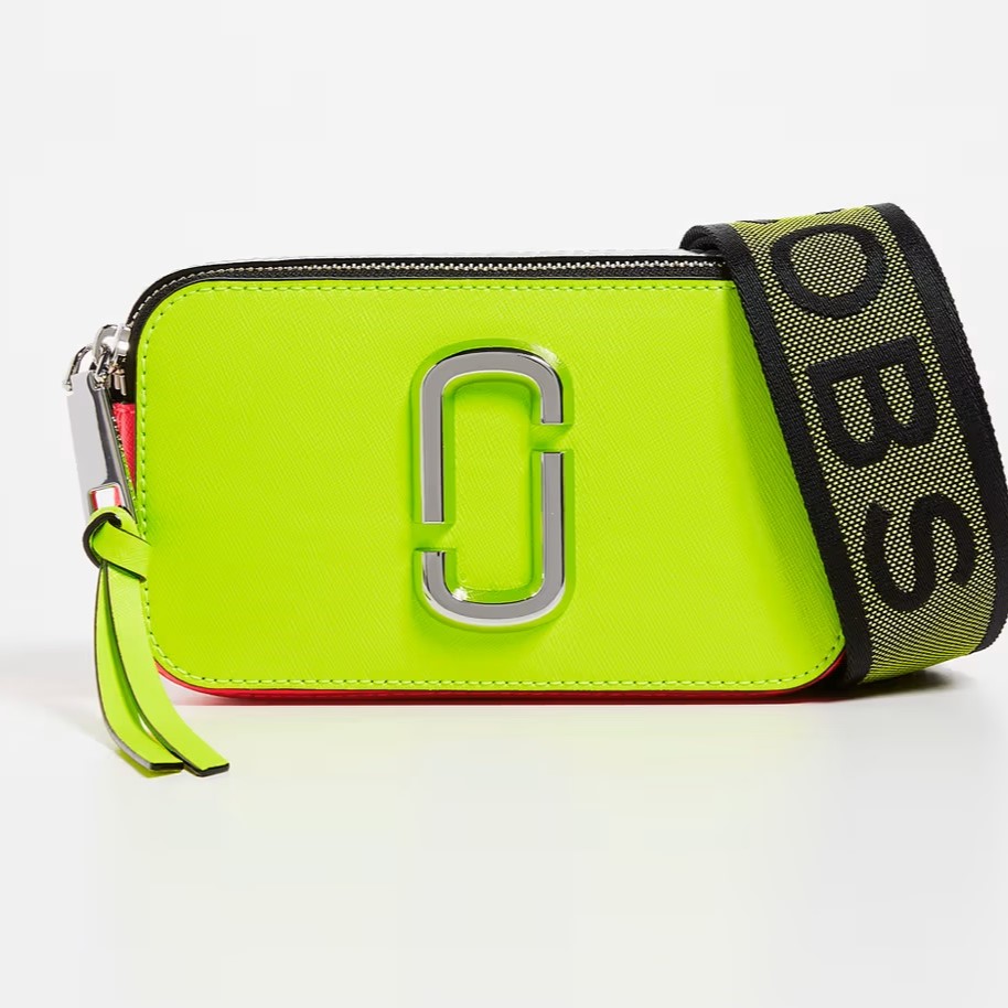 Túi đeo chéo Marc Jacobs màu xanh The Fluoro Snapshot Bright Yellow Multi Leather Camera Bag 1