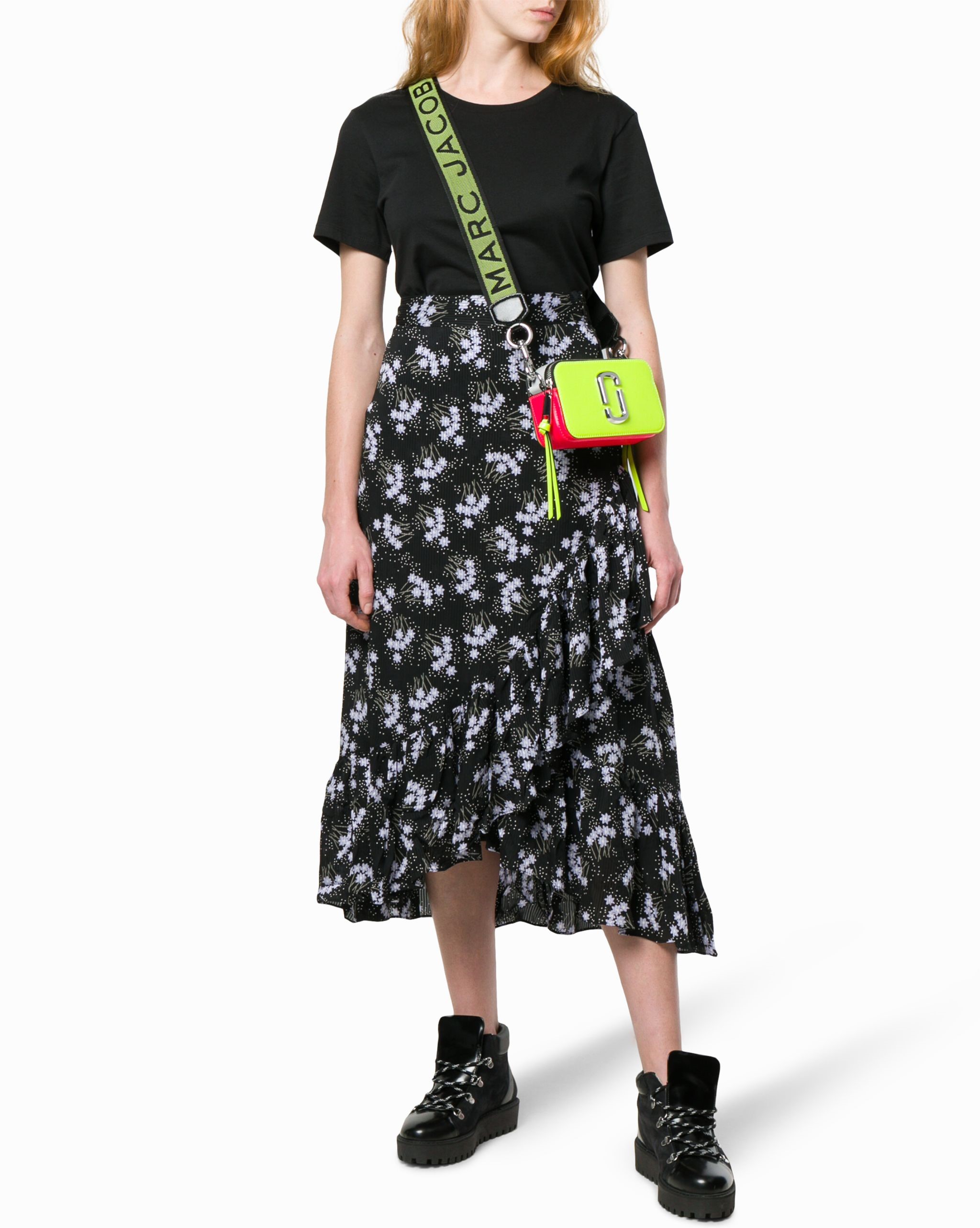 Túi đeo chéo Marc Jacobs màu xanh The Fluoro Snapshot Bright Yellow Multi Leather Camera Bag 2