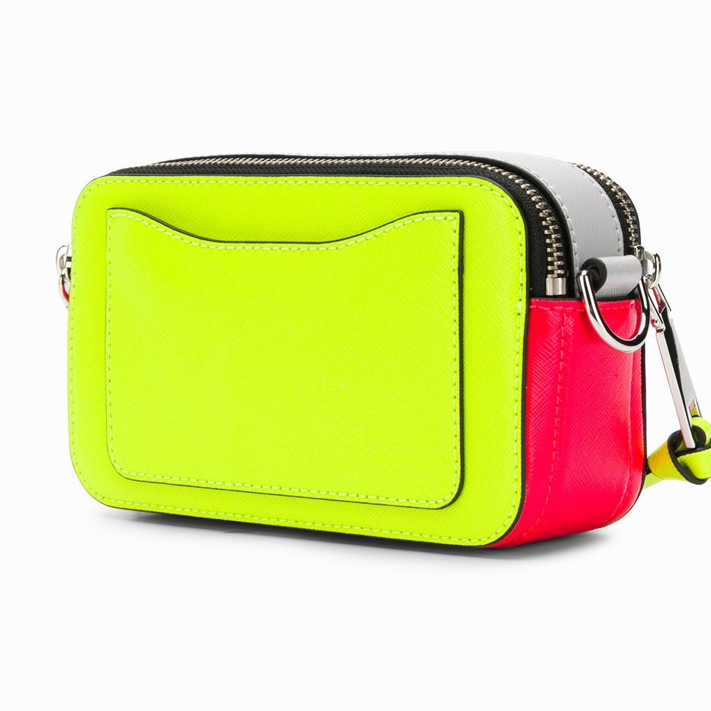 Túi đeo chéo Marc Jacobs màu xanh The Fluoro Snapshot Bright Yellow Multi Leather Camera Bag 5