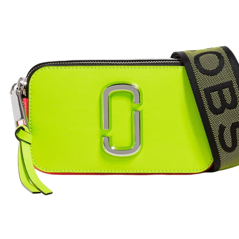 Túi đeo chéo Marc Jacobs màu xanh The Fluoro Snapshot Bright Yellow Multi Leather Camera Bag 8