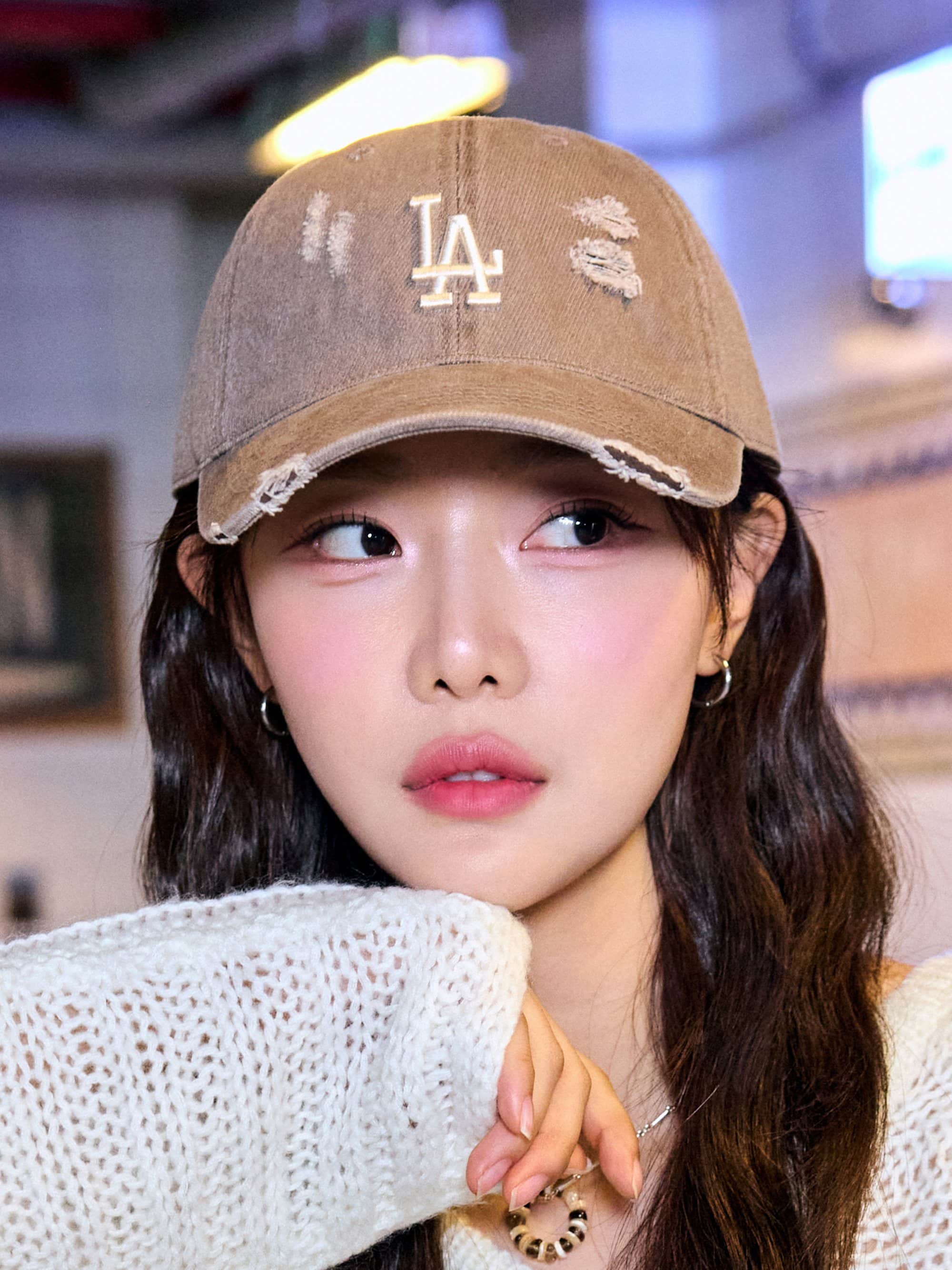 Nón kết MLB Damage Washed Unstructured Ball Cap LA Dodgers Brown 3ACPVV34N-07BRL 2