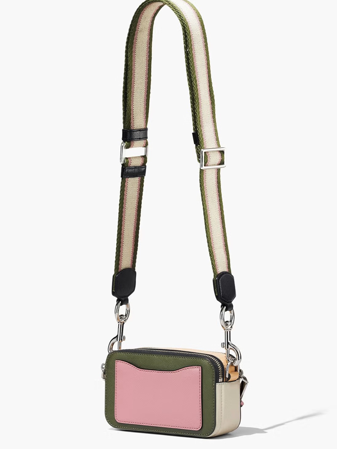 Túi đeo chéo Marc Jacobs nữ màu xanh rêu The Colorblock Snapshot Camera Bag Bronze Green Multi RS-H172L01SP22 4