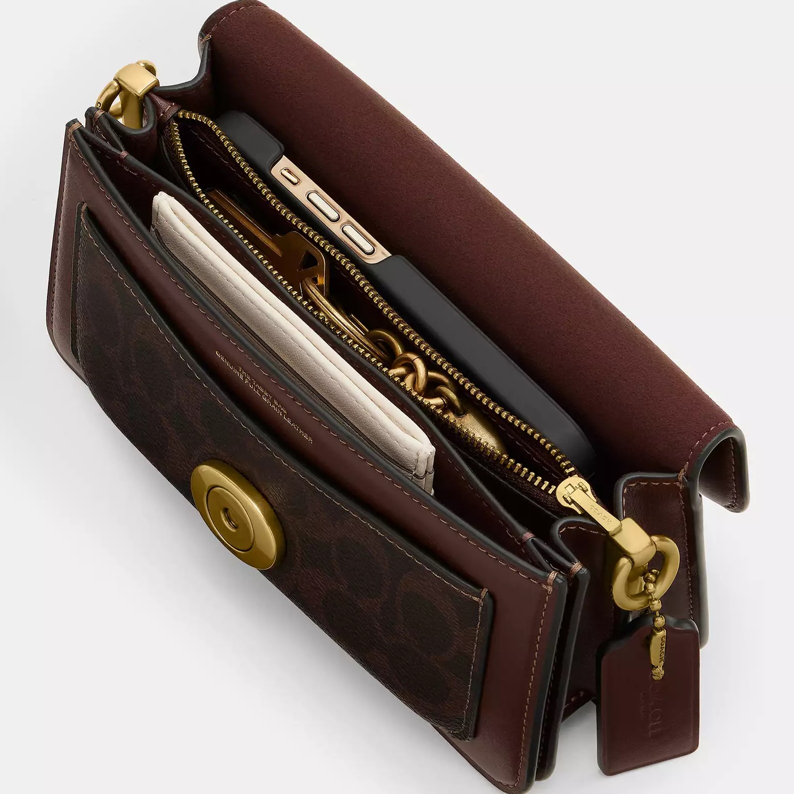 Túi đeo chéo Coach Tabby Shoulder Bag 20 In Signature Canvas Maple CY200 4