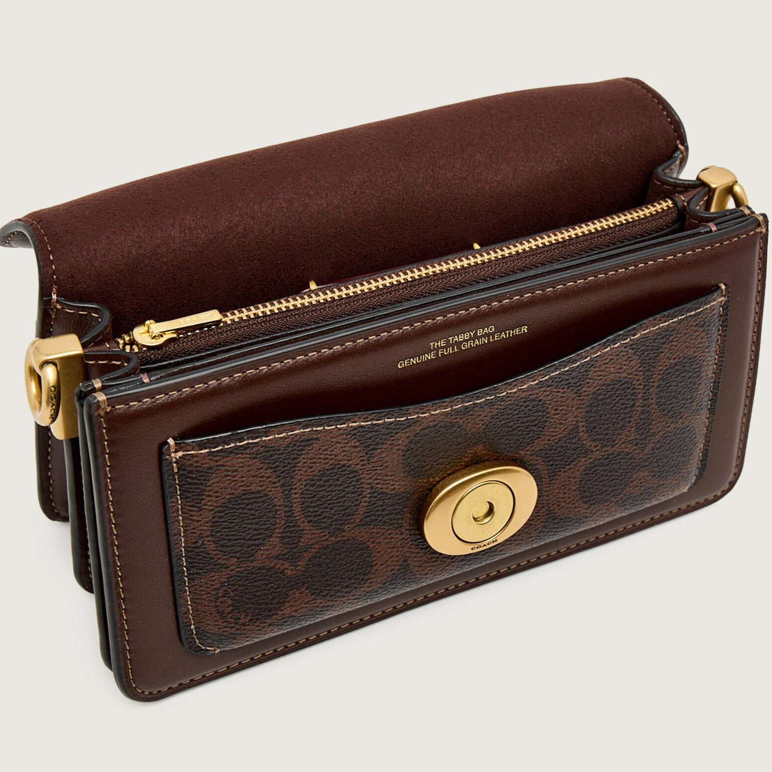 Túi đeo chéo Coach Tabby Shoulder Bag 20 In Signature Canvas Maple CY200 6