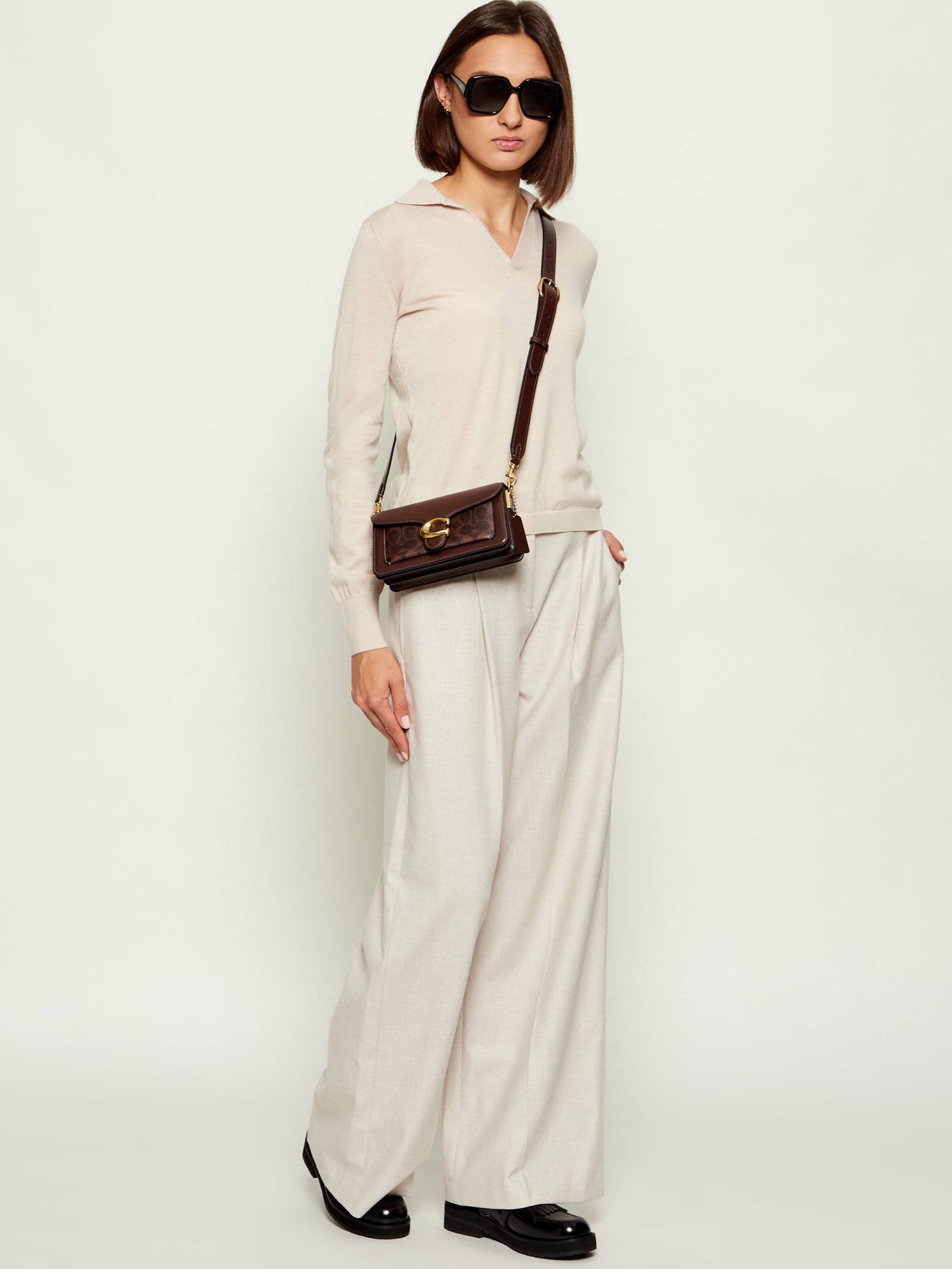 Túi đeo chéo Coach Tabby Shoulder Bag 20 In Signature Canvas Maple CY200 13