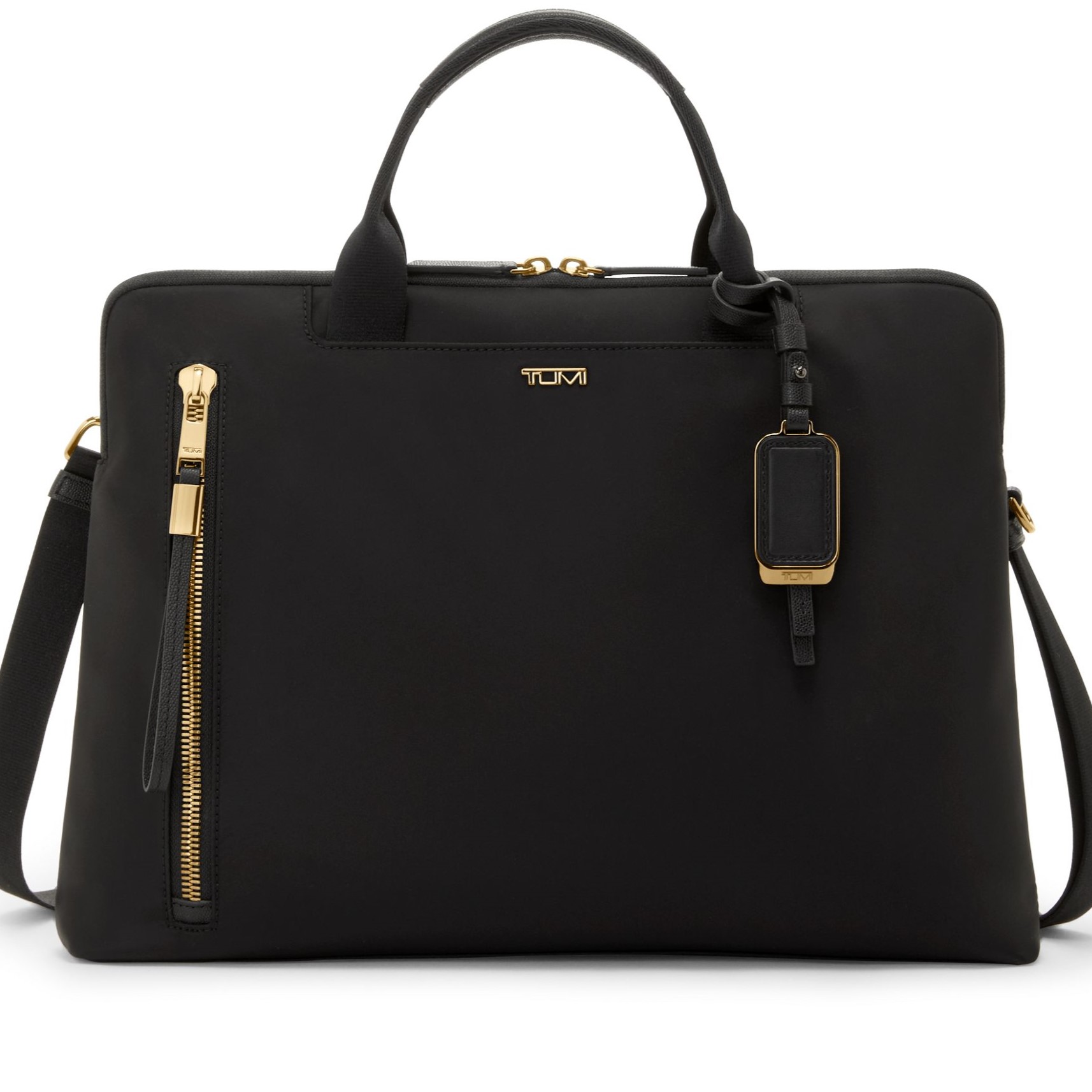 Cặp xách đeo chéo công sở Tumi Voyageur Benin Laptop Carrier Black Gold 5