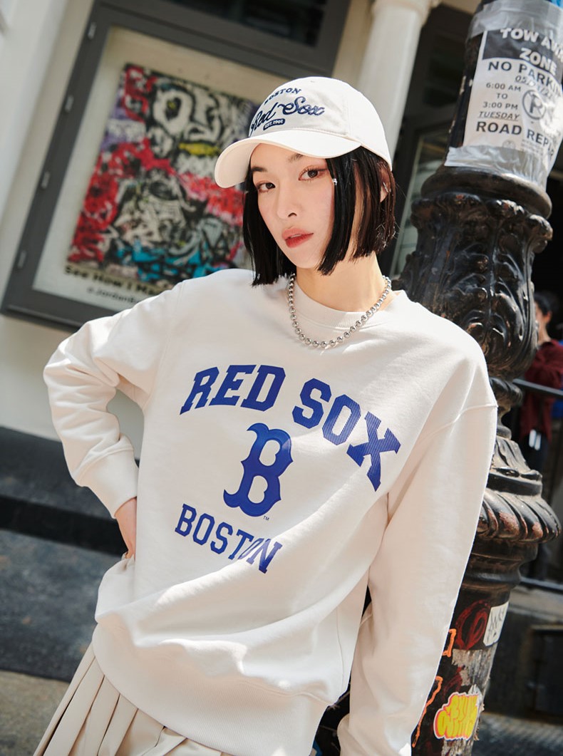 Nón kết MLB Varsity Lettering Ball Cap Boston Red Sox D Cream Cap 3ACPL033N-43CRD 2