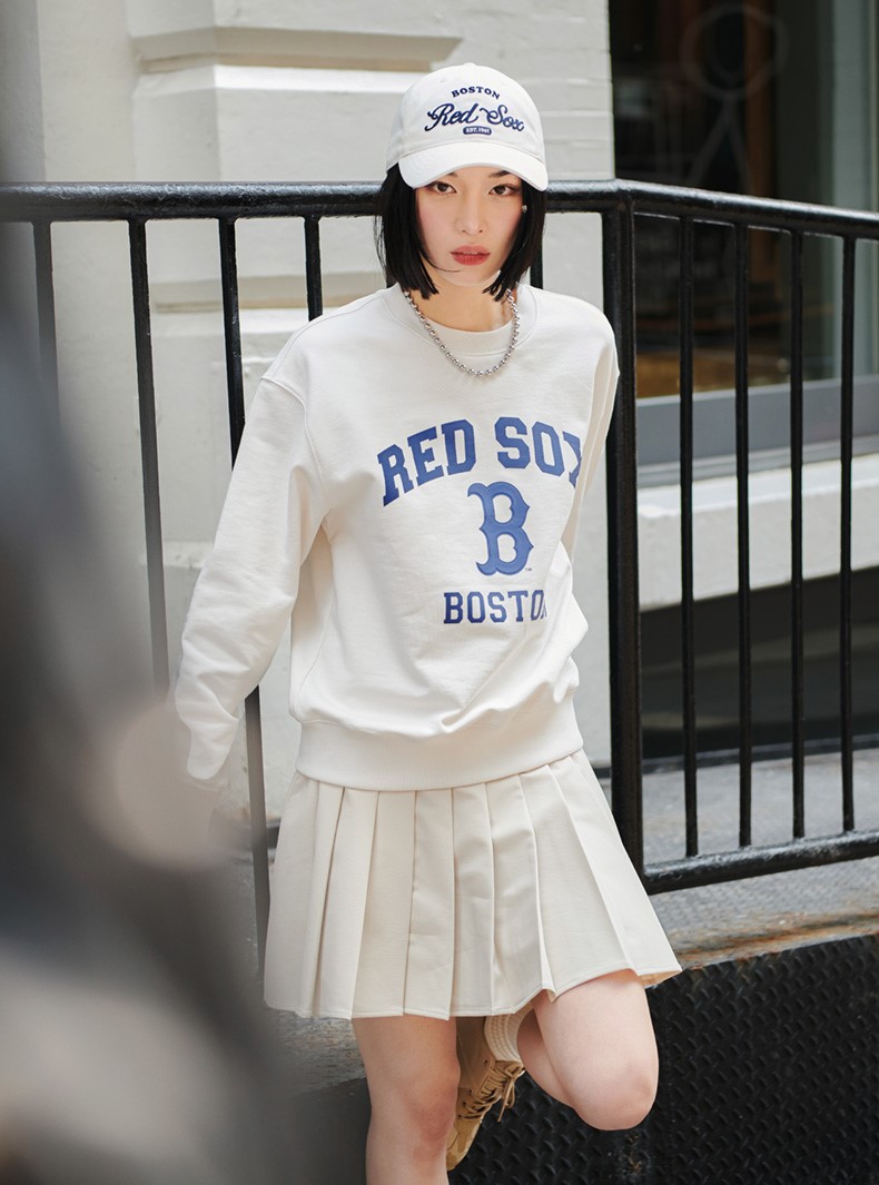 Nón kết MLB Varsity Lettering Ball Cap Boston Red Sox D Cream Cap 3ACPL033N-43CRD 6