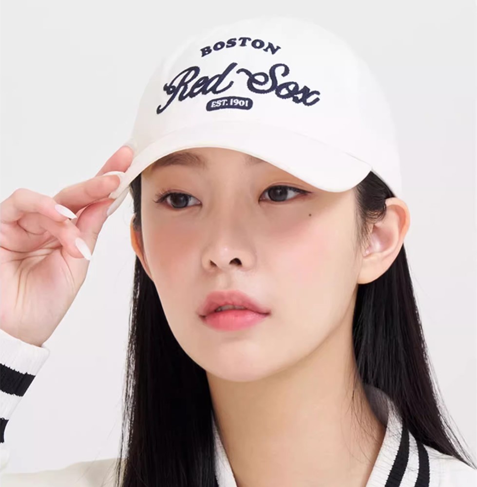 Nón kết MLB Varsity Lettering Ball Cap Boston Red Sox D Cream Cap 3ACPL033N-43CRD 13