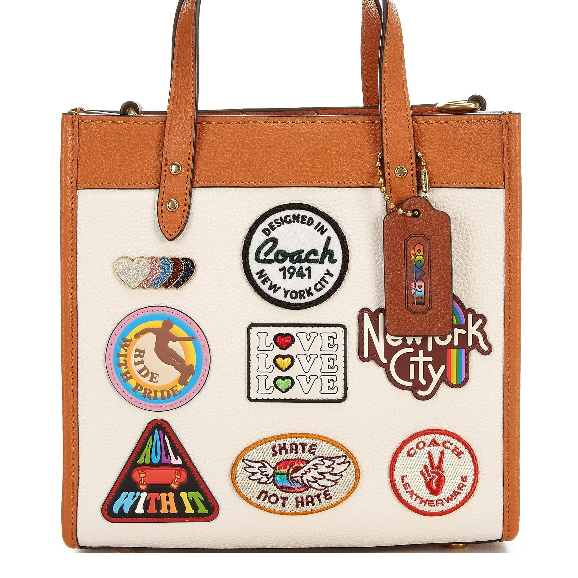 TÚI NỮ COACH DÁNG TOTE FIELD TOTE 22 WITH PATCHES 4
