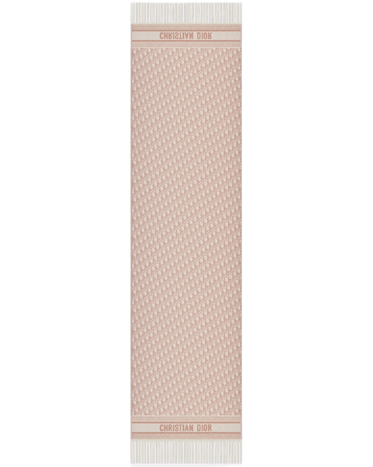 Khăn choàng nữ Dior Oblique Scarf Ecru and Rose des Vents Cashmer 8
