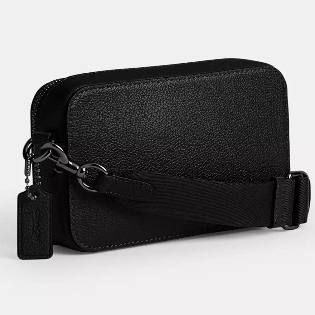Túi đeo chéo Coach Nam Charter Slim Crossbody With Coach Graphic Black CW540 6