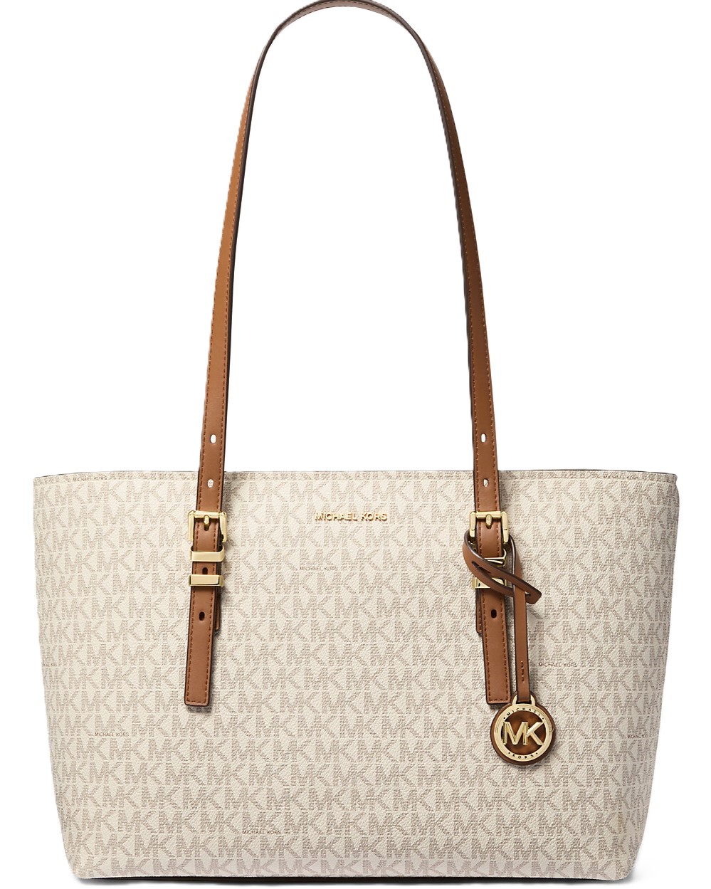 Túi xách Michael Kors Quinn Medium Signature Logo and Leather Tote Bag Vanilla 1