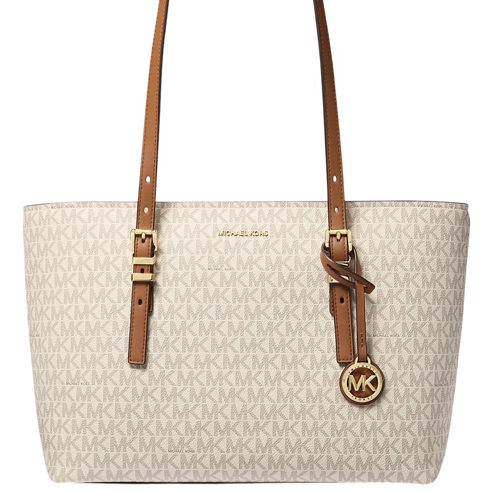 Túi xách Michael Kors Quinn Medium Signature Logo and Leather Tote Bag Vanilla 2