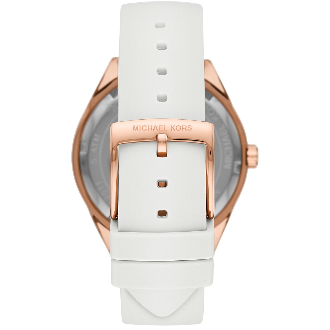 Đồng hồ đeo tay nữ Michael Kors Oversized Rose Gold-tone Sports Watch With Silicone Strap MK6945 1
