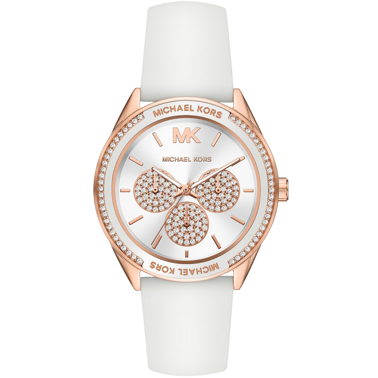 Đồng hồ đeo tay nữ Michael Kors Oversized Rose Gold-tone Sports Watch With Silicone Strap MK6945 7