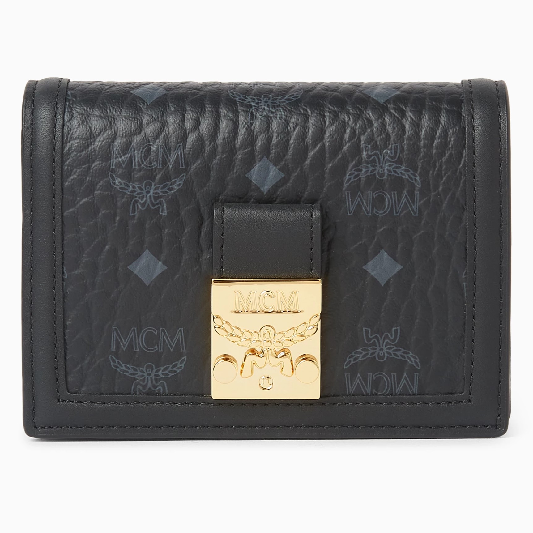 Ví nữ đen MCM Tracy Wallet in Visetos Black 2