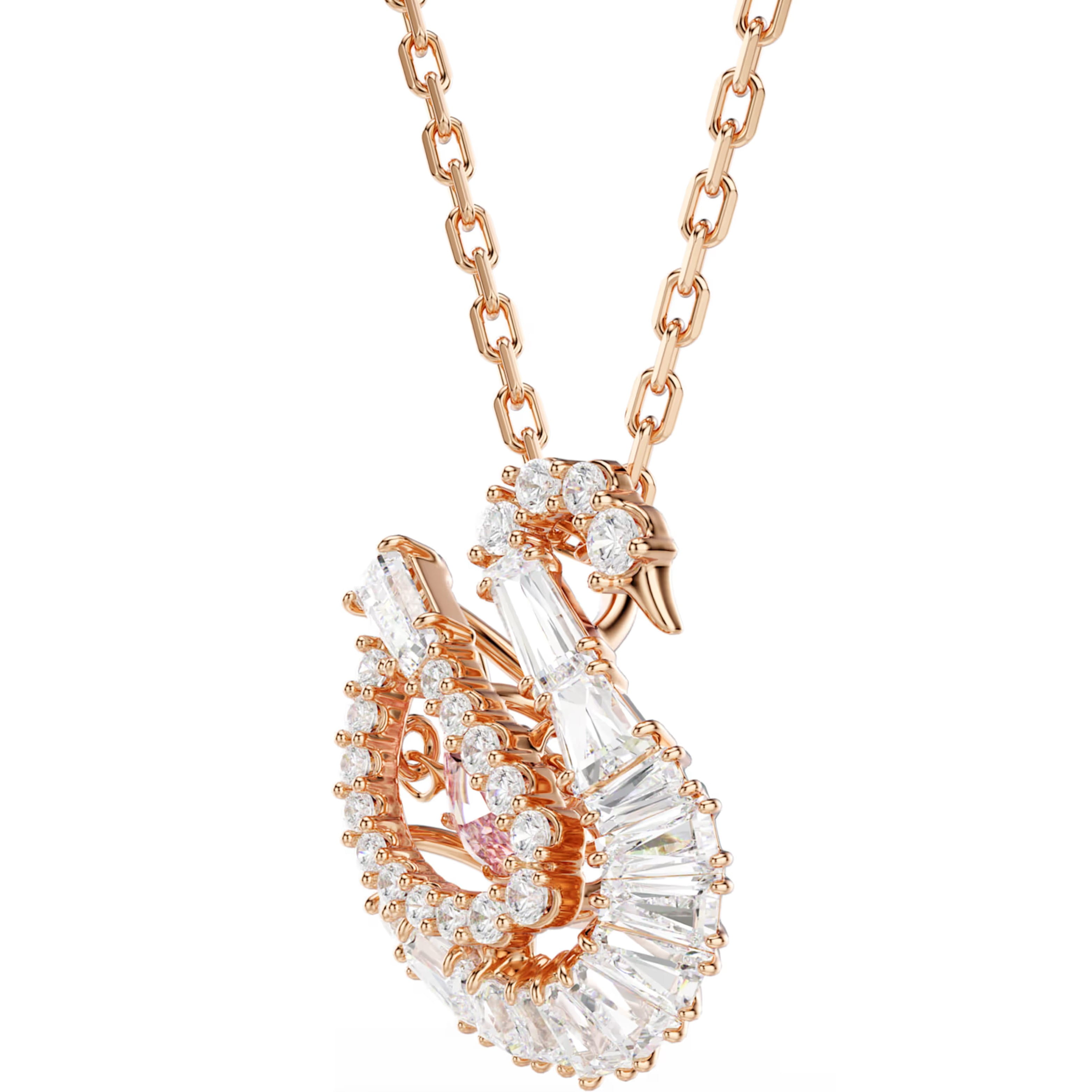 Dây chuyền nữ thời trang Swarovski Thiên Nga Swan Pendant Mixed Cuts Swan Pink 5732414 2