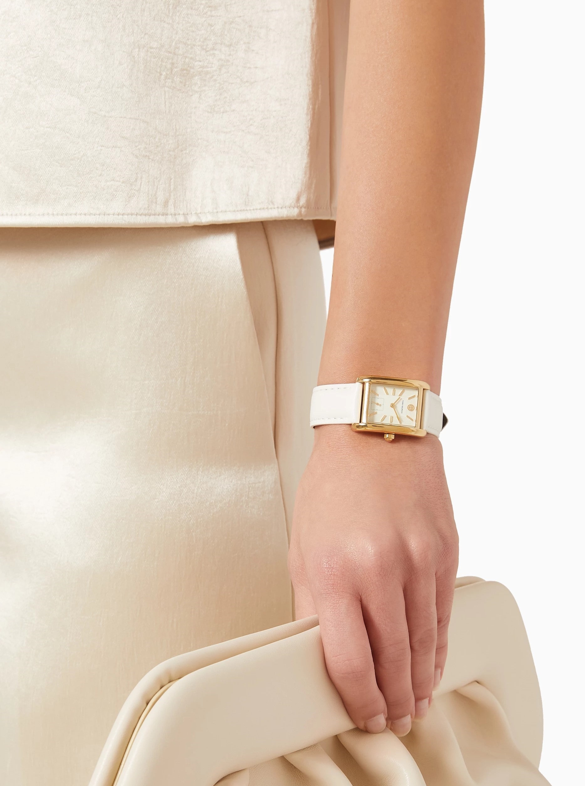 Đồng hồ đeo tay nữ Tory Burch Womens The Eleanor Ivory Leather Strap Watch TBW1028 2