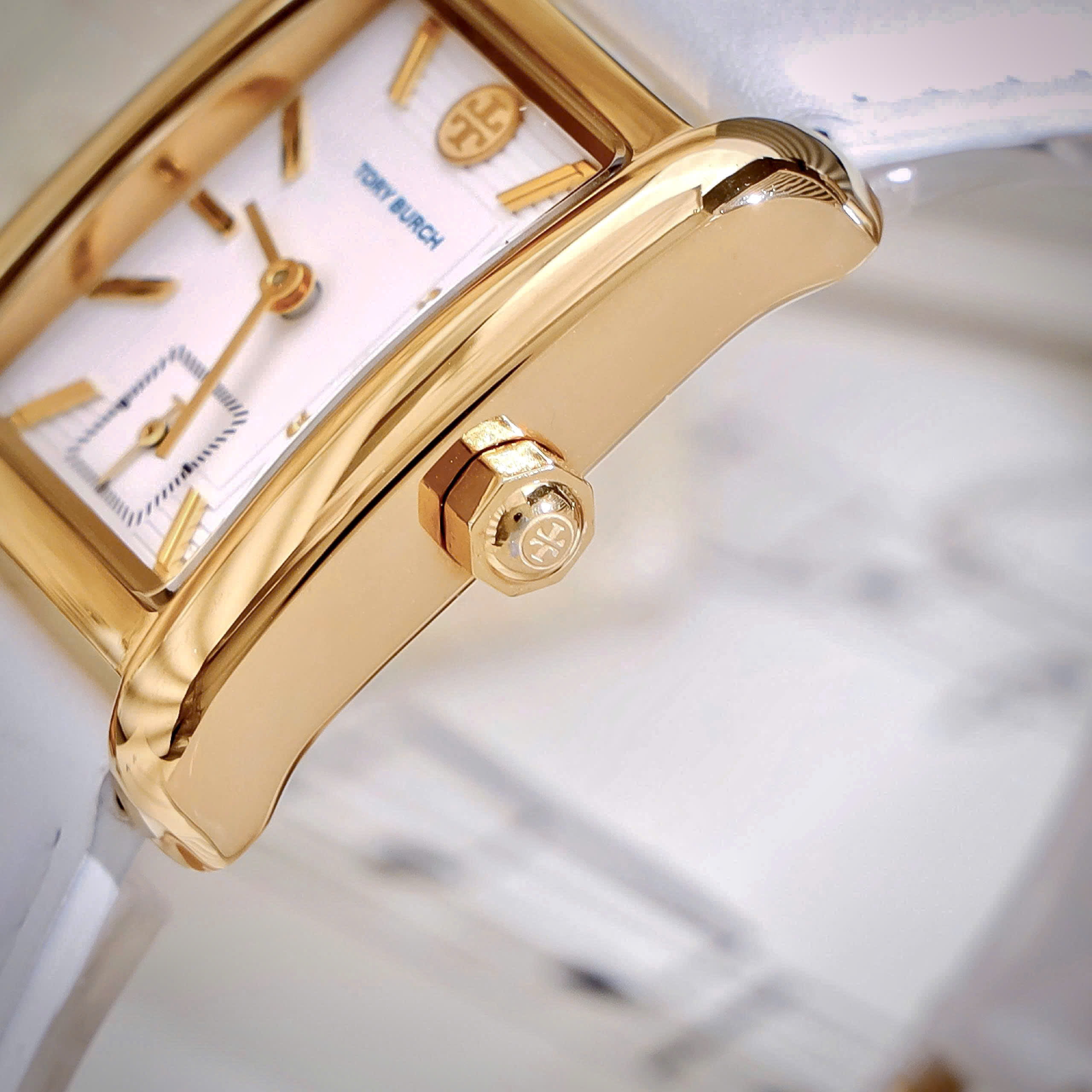 Đồng hồ đeo tay nữ Tory Burch Womens The Eleanor Ivory Leather Strap Watch TBW1028 7