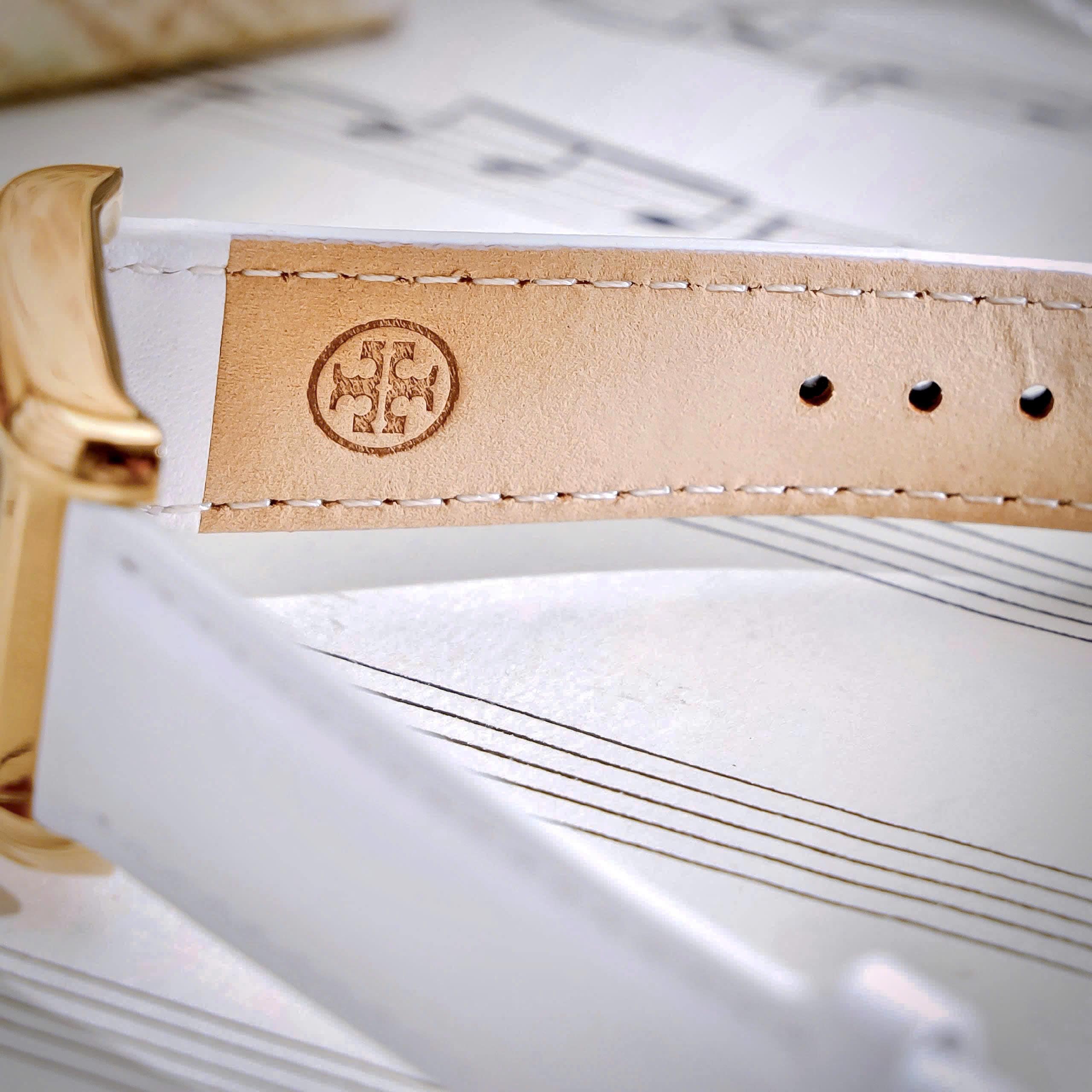 Đồng hồ đeo tay nữ Tory Burch Womens The Eleanor Ivory Leather Strap Watch TBW1028 10