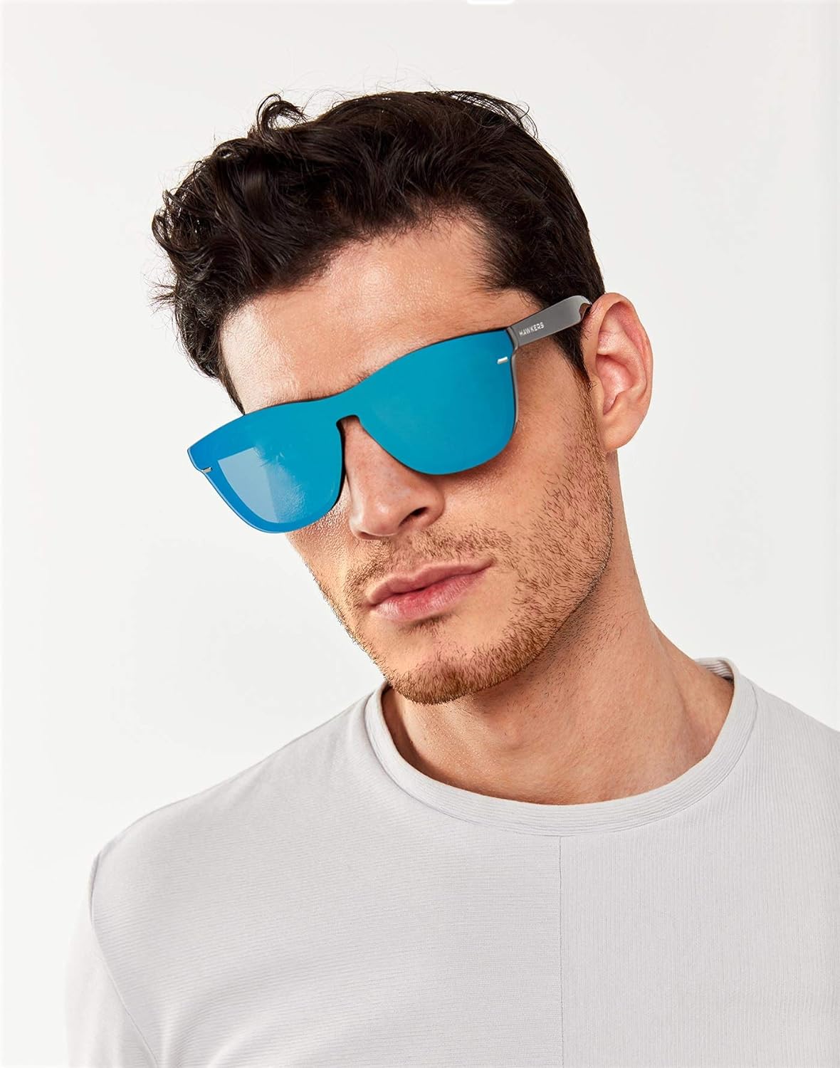 KÍNH MÁT HAWKERS CLEAR BLUE ONE VENM HYBRID SHINY BLACK FRAME AND BLUE SKY MIRRORED MASK LENS 10