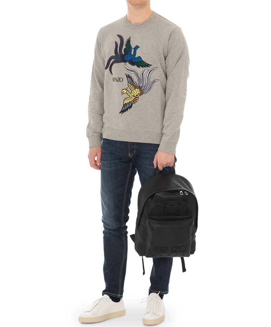 Ba lô Kenzo Small Leather Rucksack Black Backpack 11