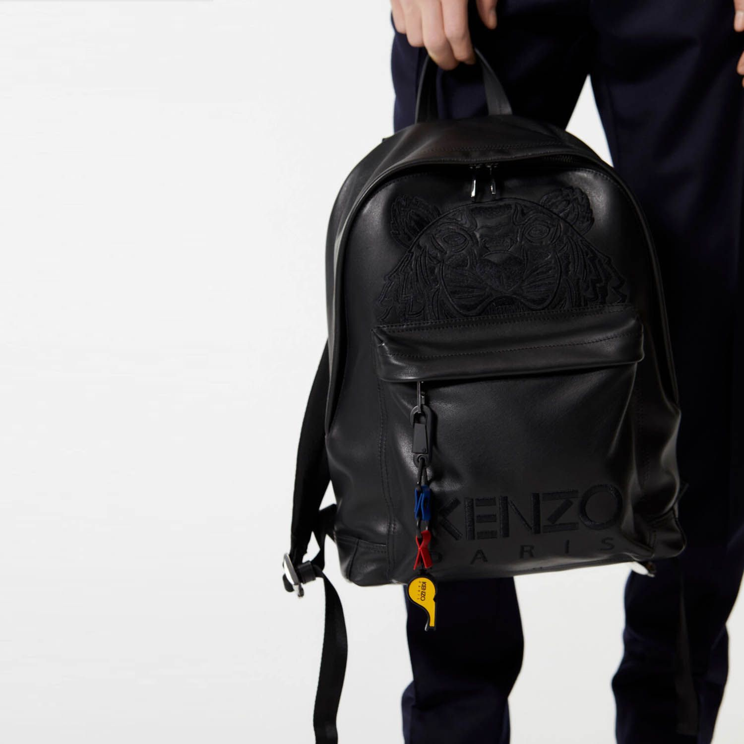 Ba lô Kenzo Small Leather Rucksack Black Backpack 12