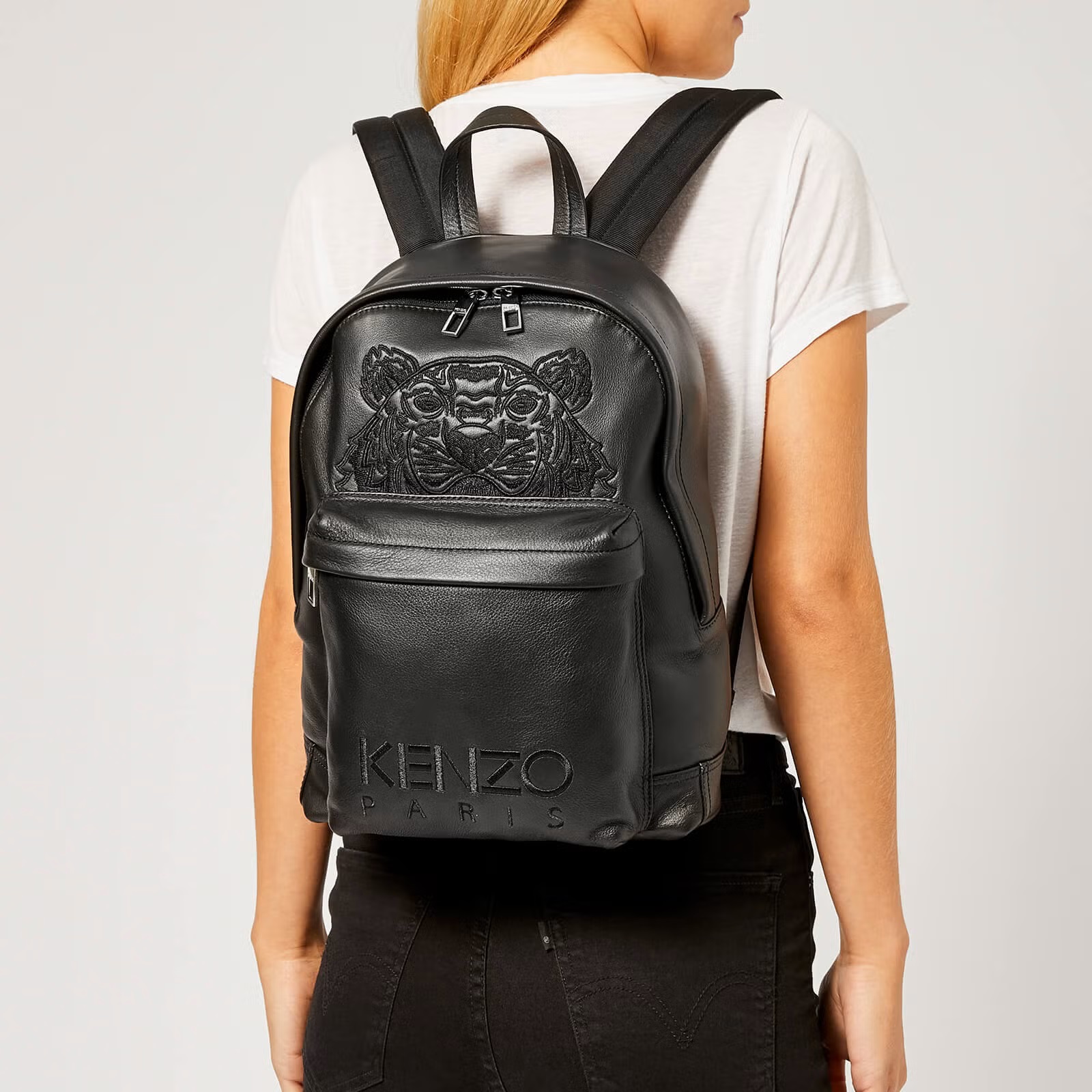 Ba lô Kenzo Small Leather Rucksack Black Backpack 13