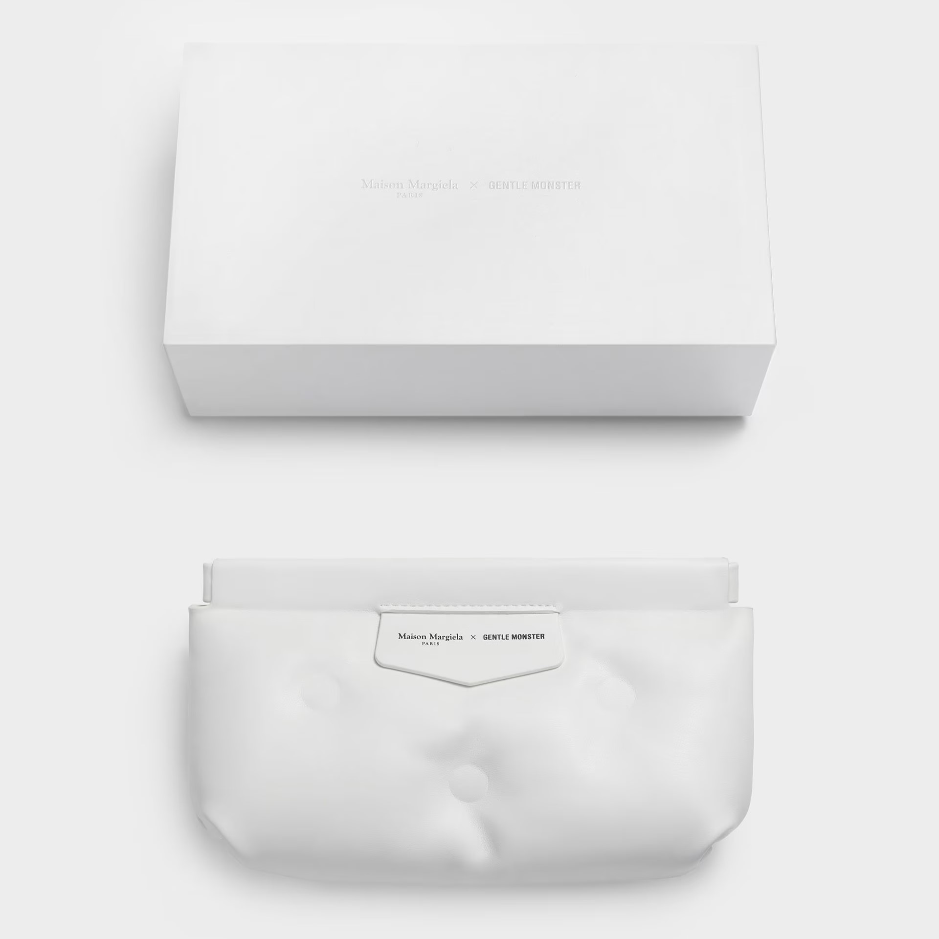 MẮT KÍNH GENTLE MONSTER X MAISON MARGIELA MM010 C1 CLEAR LENSES CLEAR FRAME GRADUATED BLACK TEMPLES 2