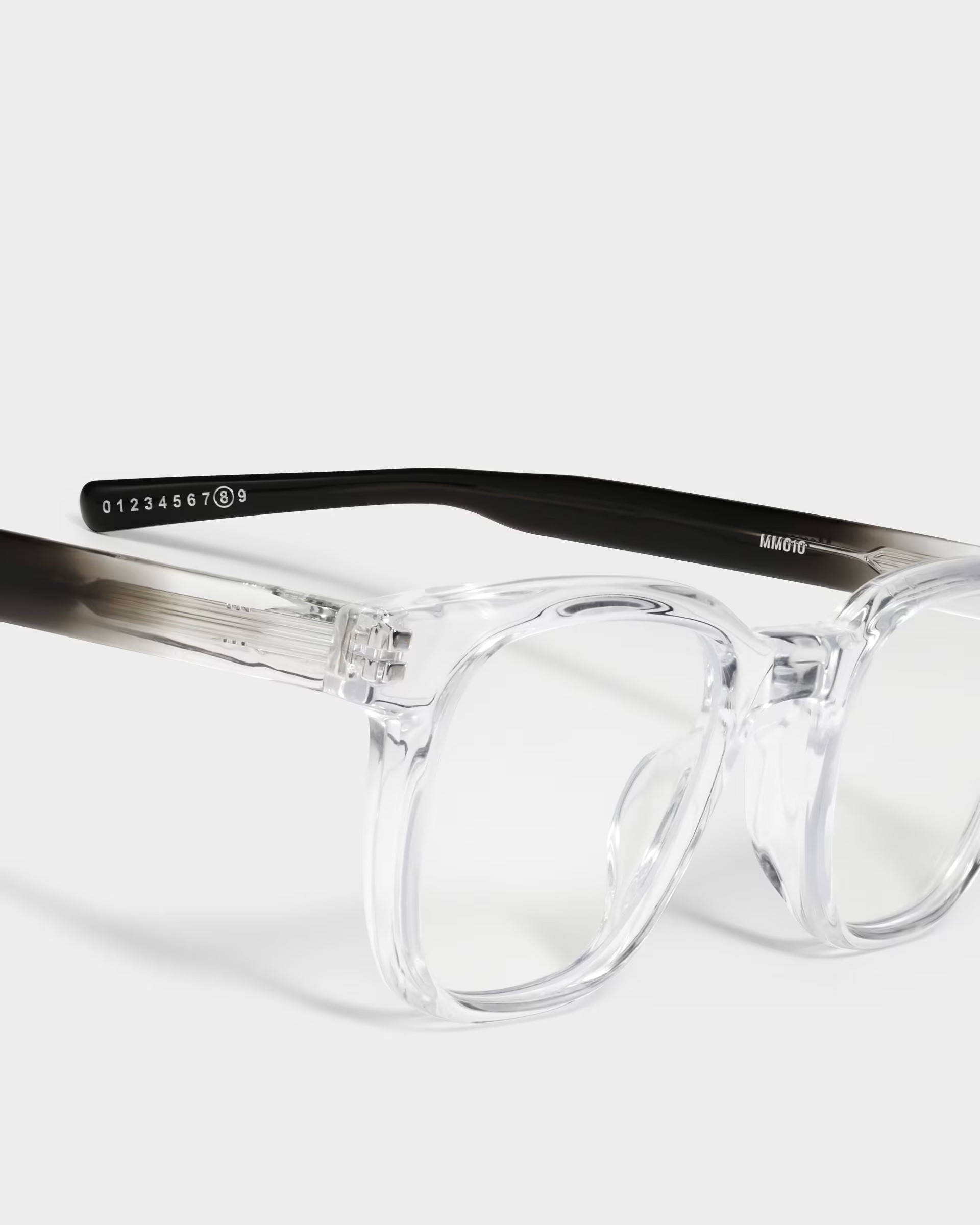 MẮT KÍNH GENTLE MONSTER X MAISON MARGIELA MM010 C1 CLEAR LENSES CLEAR FRAME GRADUATED BLACK TEMPLES 9