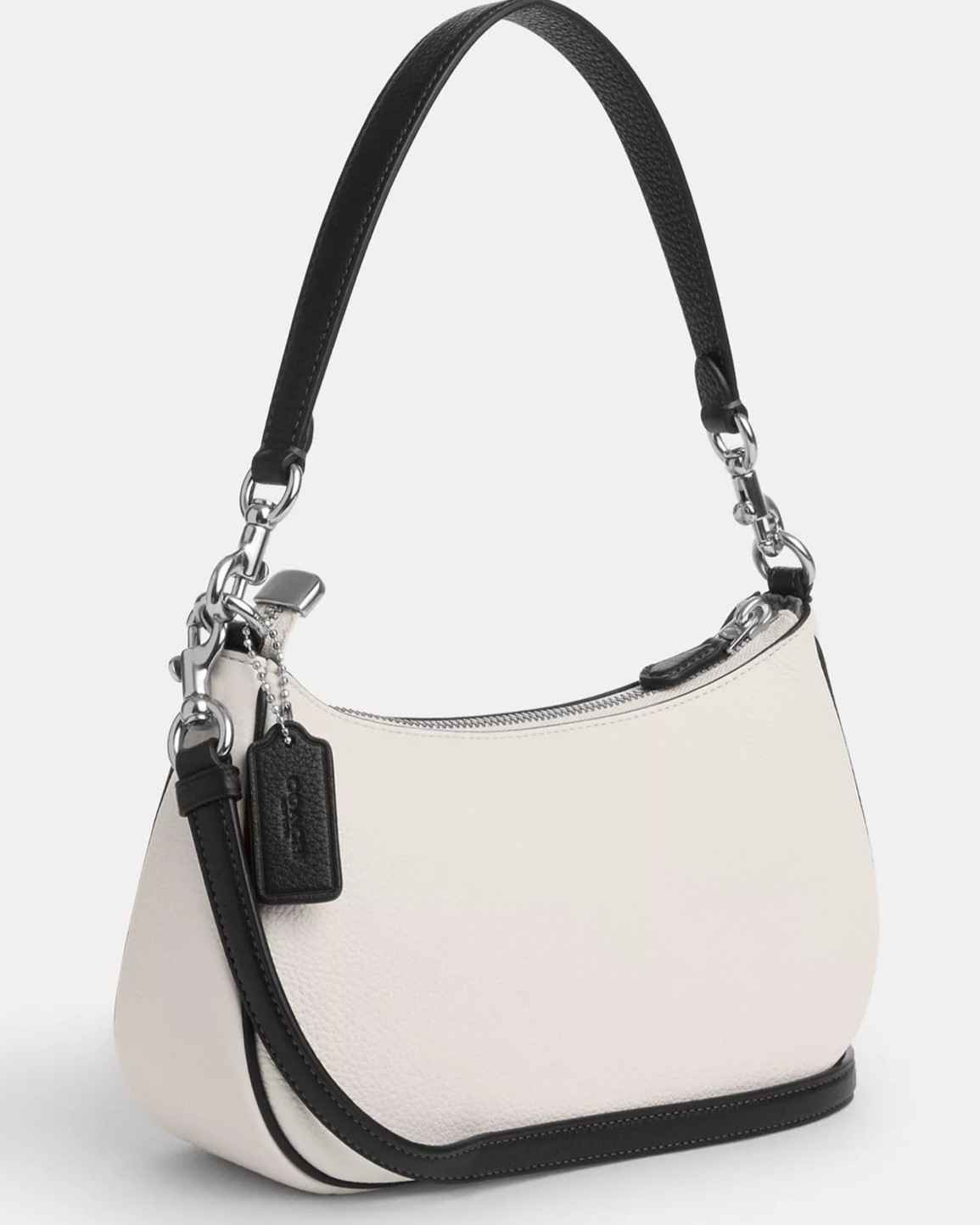 TÚI ĐEO CHÉO NỮ COACH TERI NOVELTY LEATHER SILVER CHALK SHOULDER BAG CP069 4