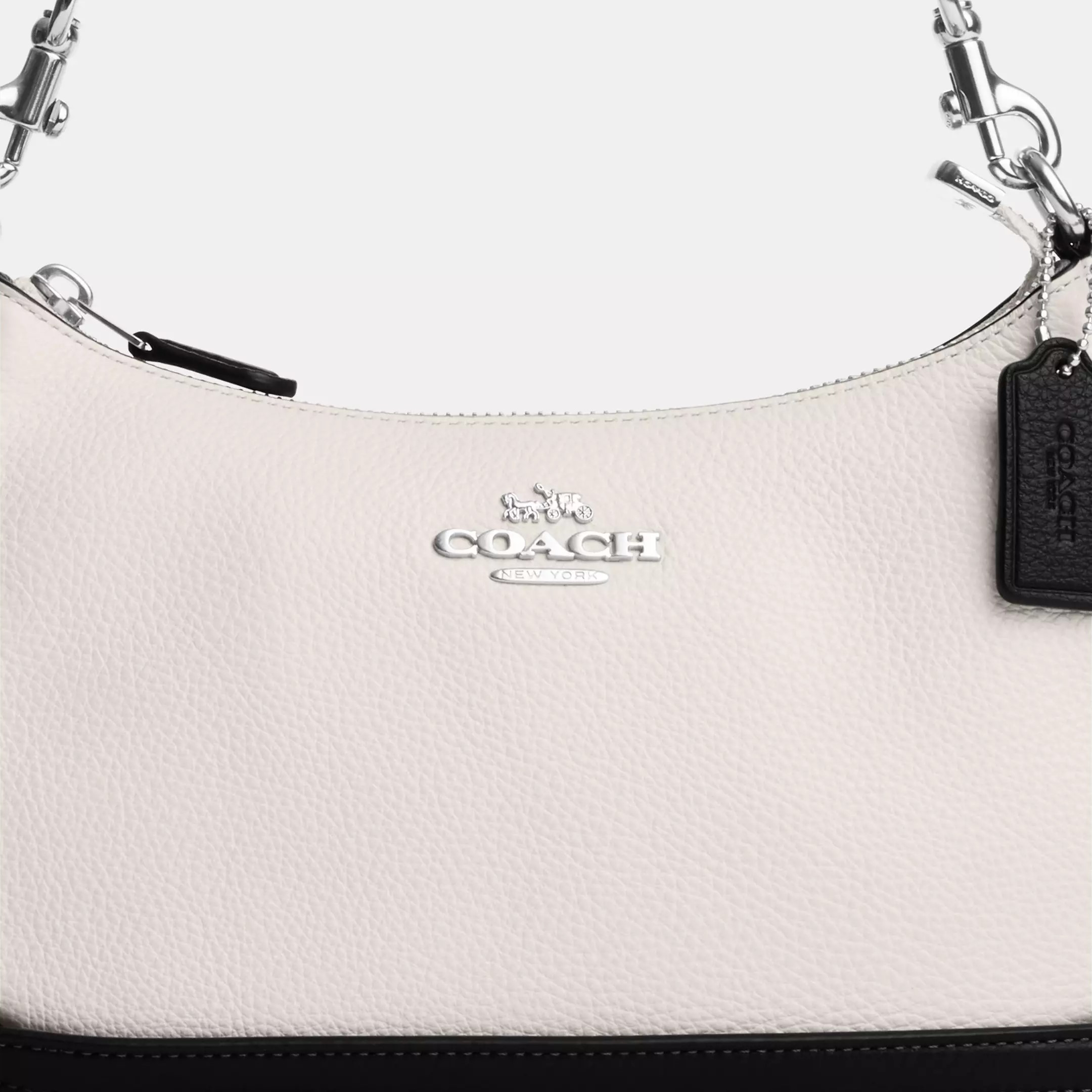 TÚI ĐEO CHÉO NỮ COACH TERI NOVELTY LEATHER SILVER CHALK SHOULDER BAG CP069 1