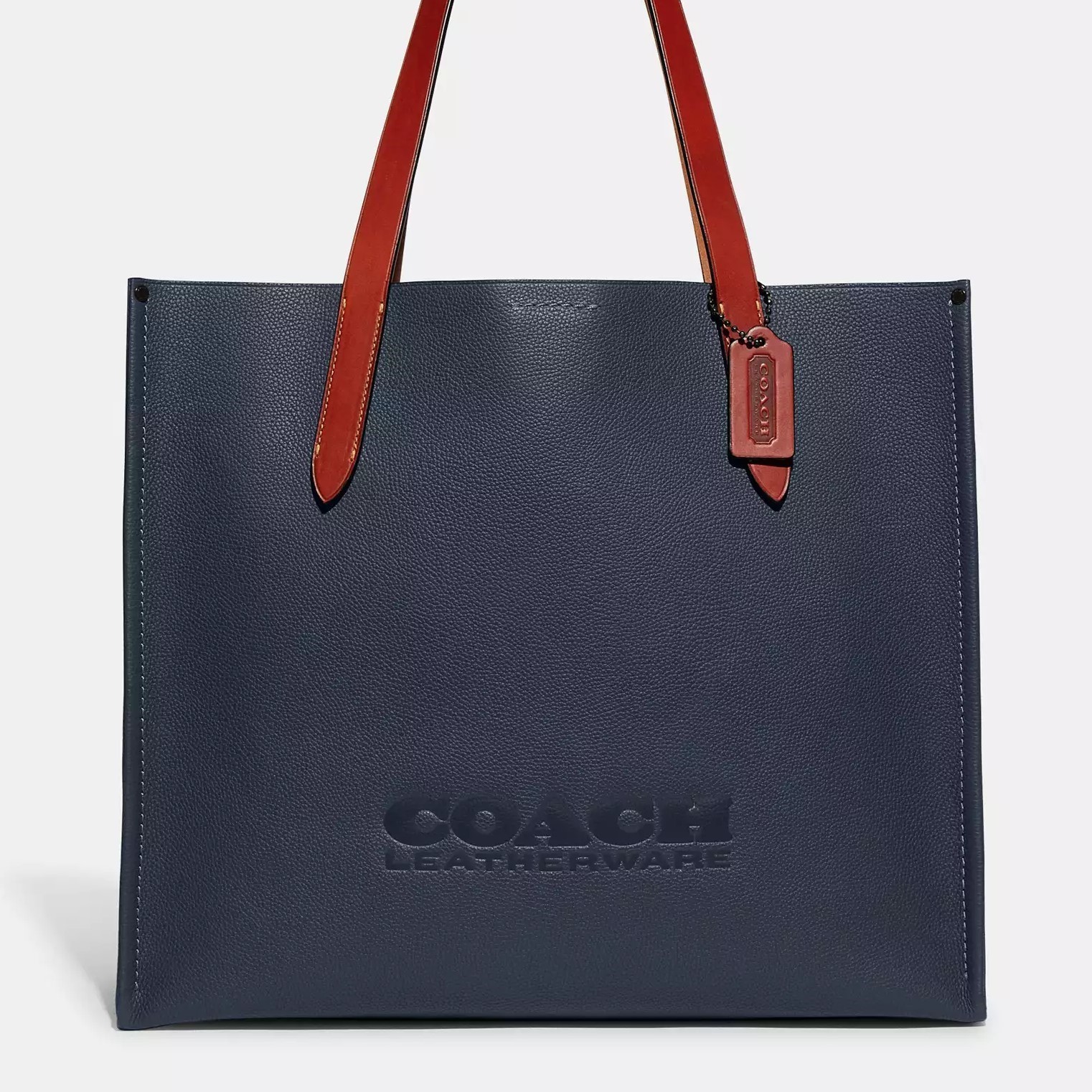 TÚI COACH RELAY TOTE BAG 41 DENIM POLISHED PEBBLE LEATHER CH756 4