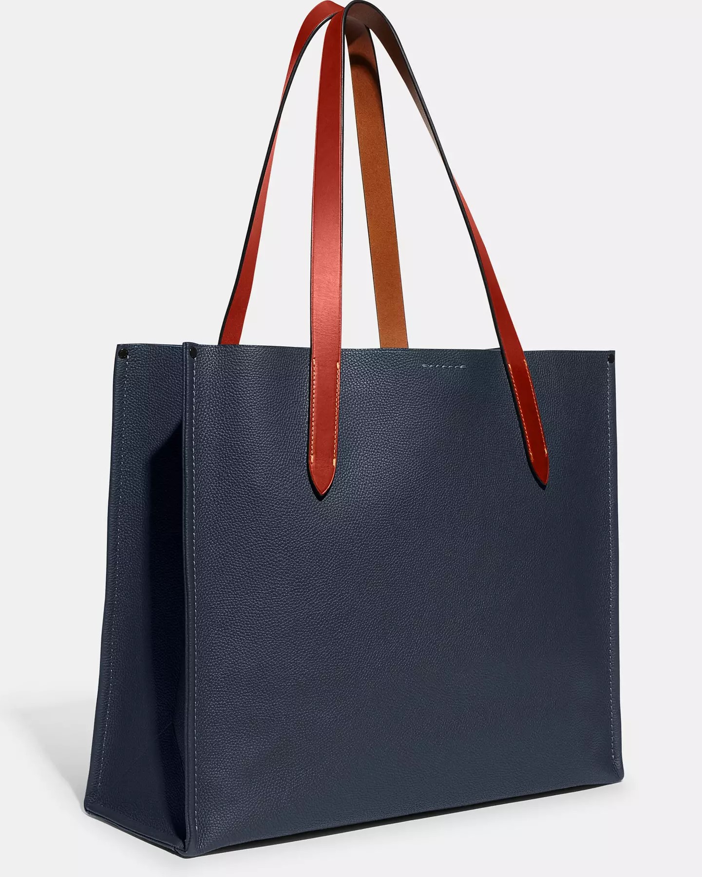 TÚI COACH RELAY TOTE BAG 41 DENIM POLISHED PEBBLE LEATHER CH756 7