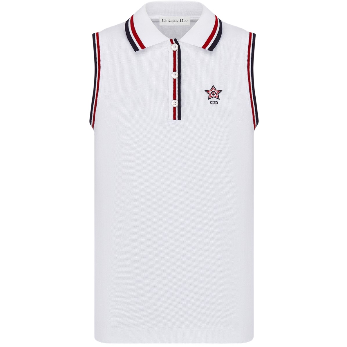 Combo bộ Dior Vibe Tank Top White Cotton-Blend Jersey with Three-Tone Signature 1