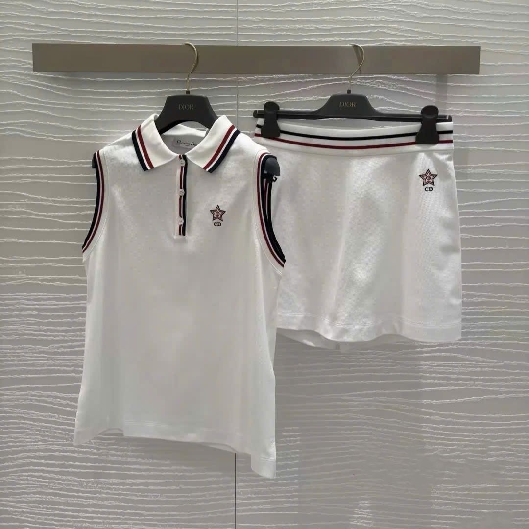 Combo bộ Dior Vibe Tank Top White Cotton-Blend Jersey with Three-Tone Signature 8