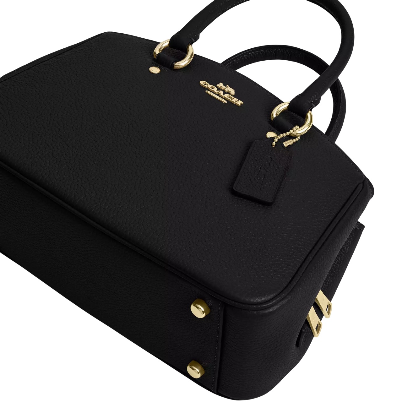 Túi xách Coach nữ Savannah Small Carryall Bag Pebbled Leather Black CAL54 3