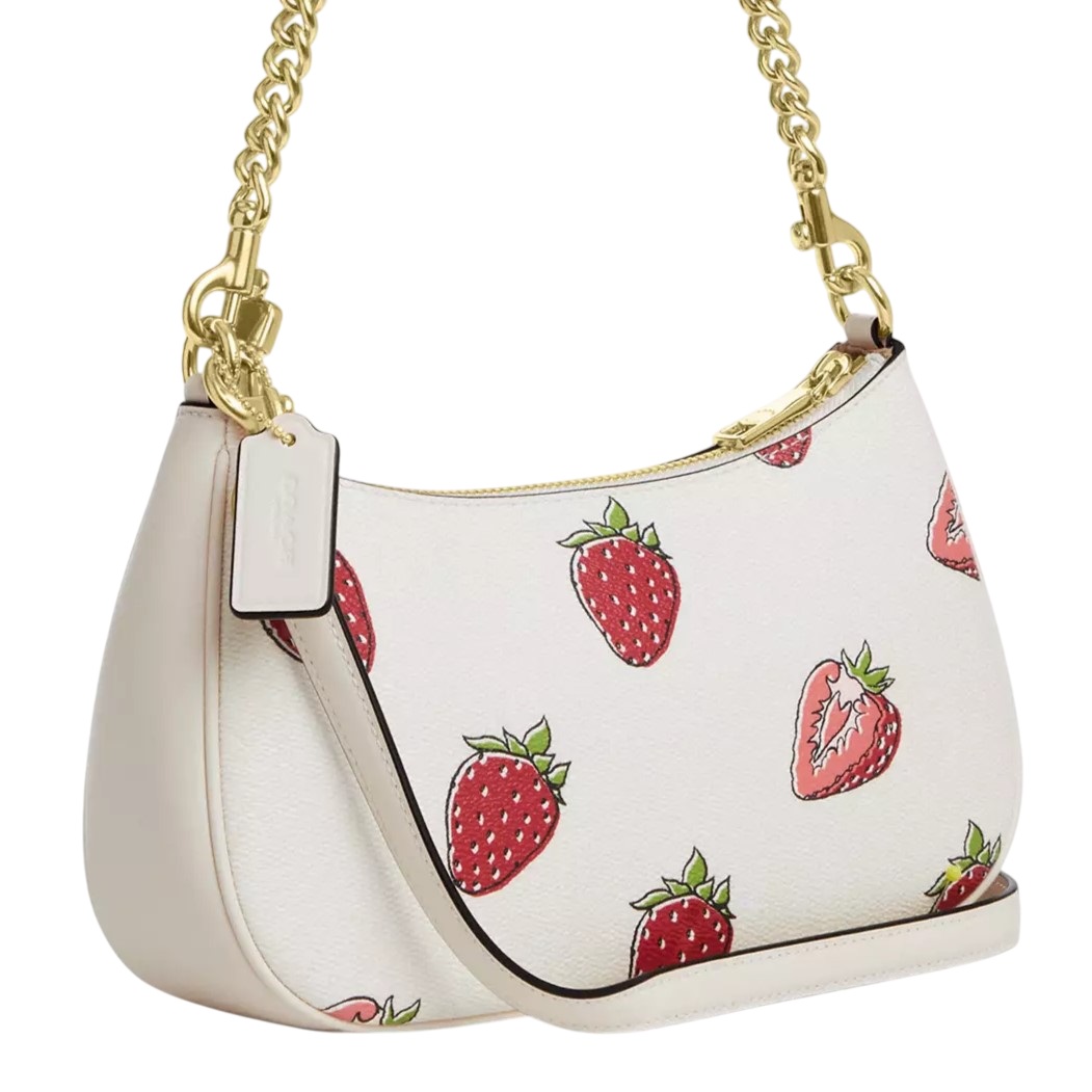 Túi đeo vai Coach Teri Shoulder Bag With Strawberry Print Chalk Multi CAL62 2