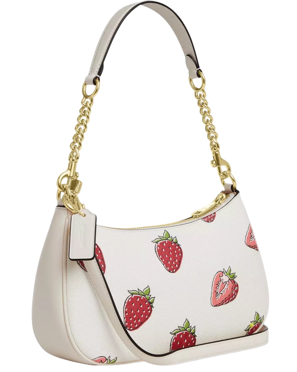 Túi đeo vai Coach Teri Shoulder Bag With Strawberry Print Chalk Multi CAL62 3