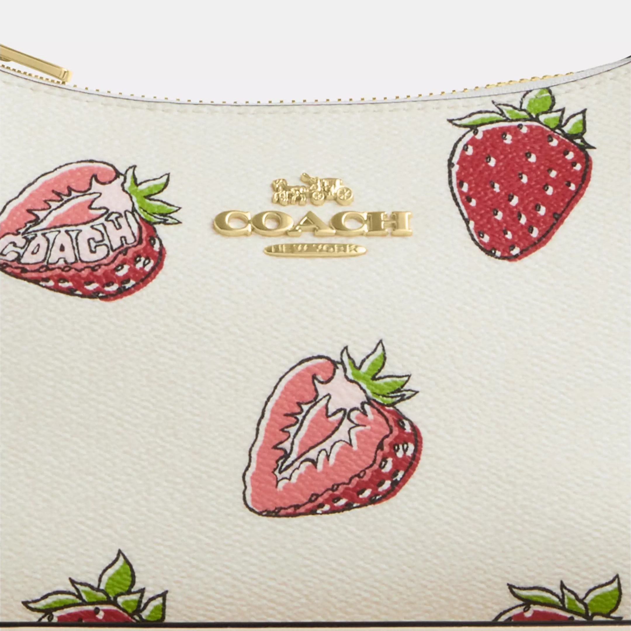 Túi đeo vai Coach Teri Shoulder Bag With Strawberry Print Chalk Multi CAL62 5
