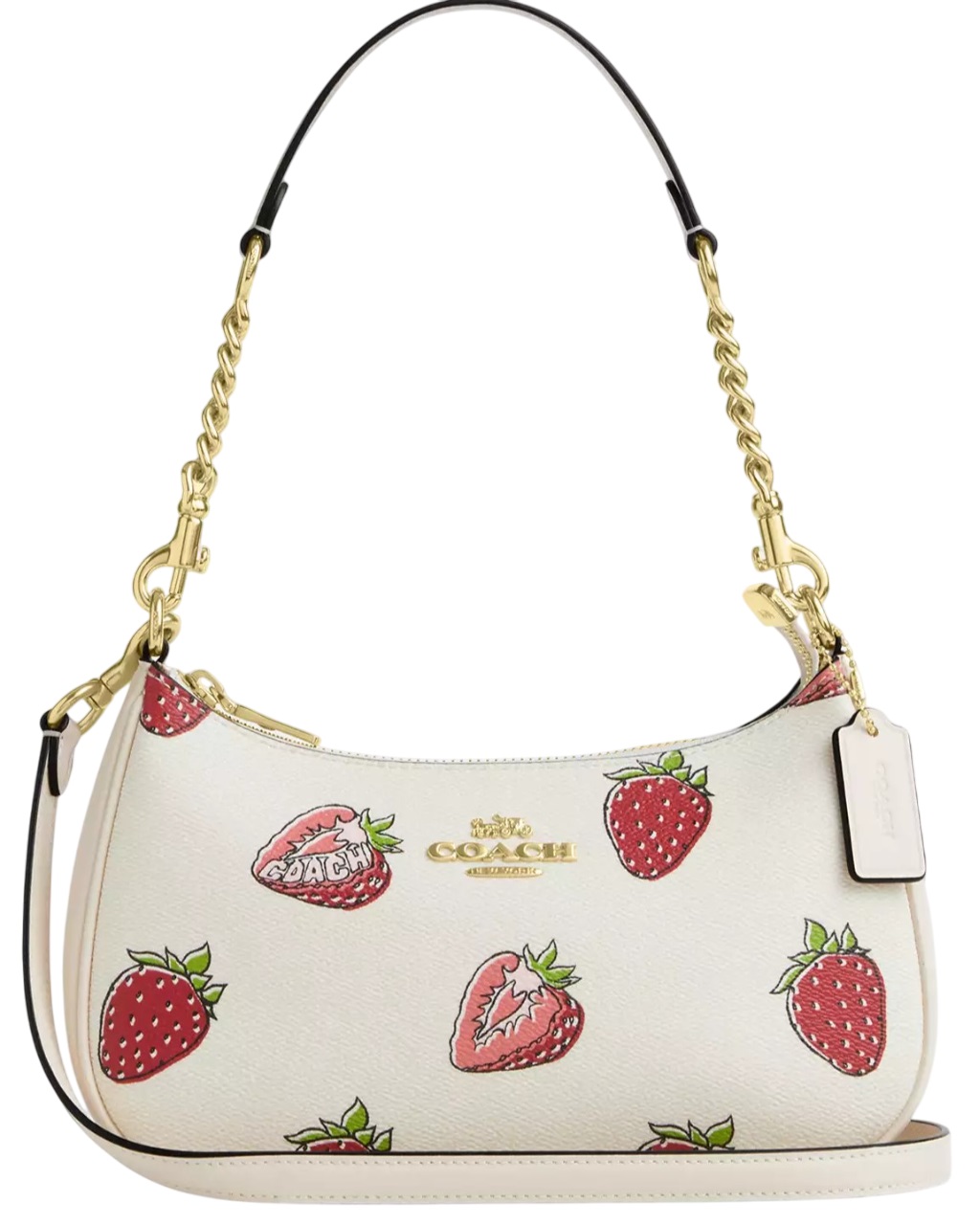 Túi đeo vai Coach Teri Shoulder Bag With Strawberry Print Chalk Multi CAL62 8