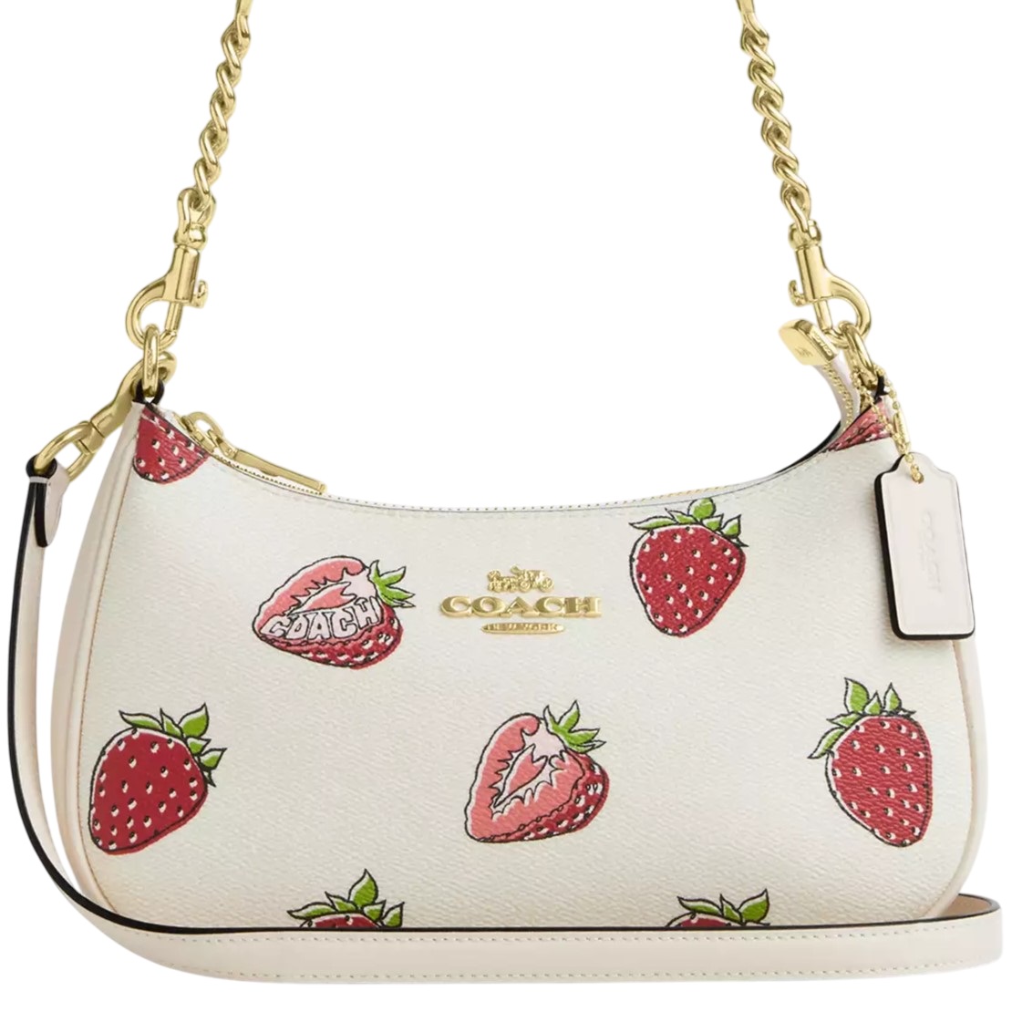 Túi đeo vai Coach Teri Shoulder Bag With Strawberry Print Chalk Multi CAL62 9